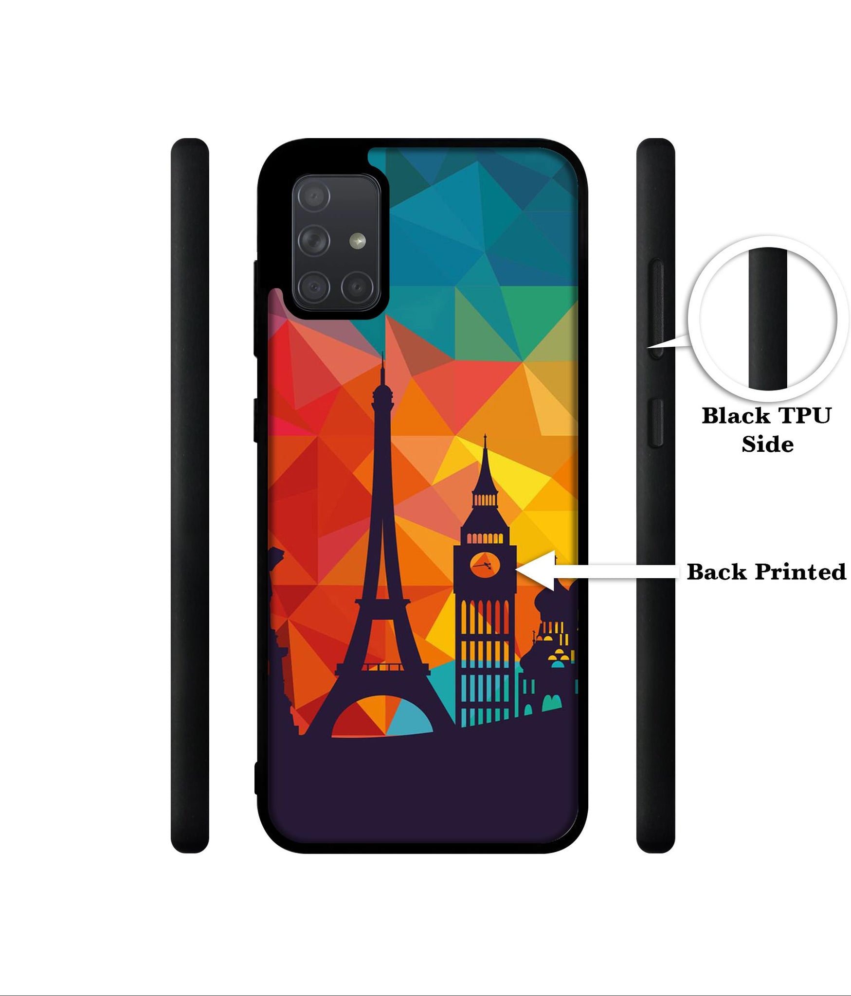 Colored Paris Designer 2D Printed Back Case Cover for Samsung Galaxy A71 4G