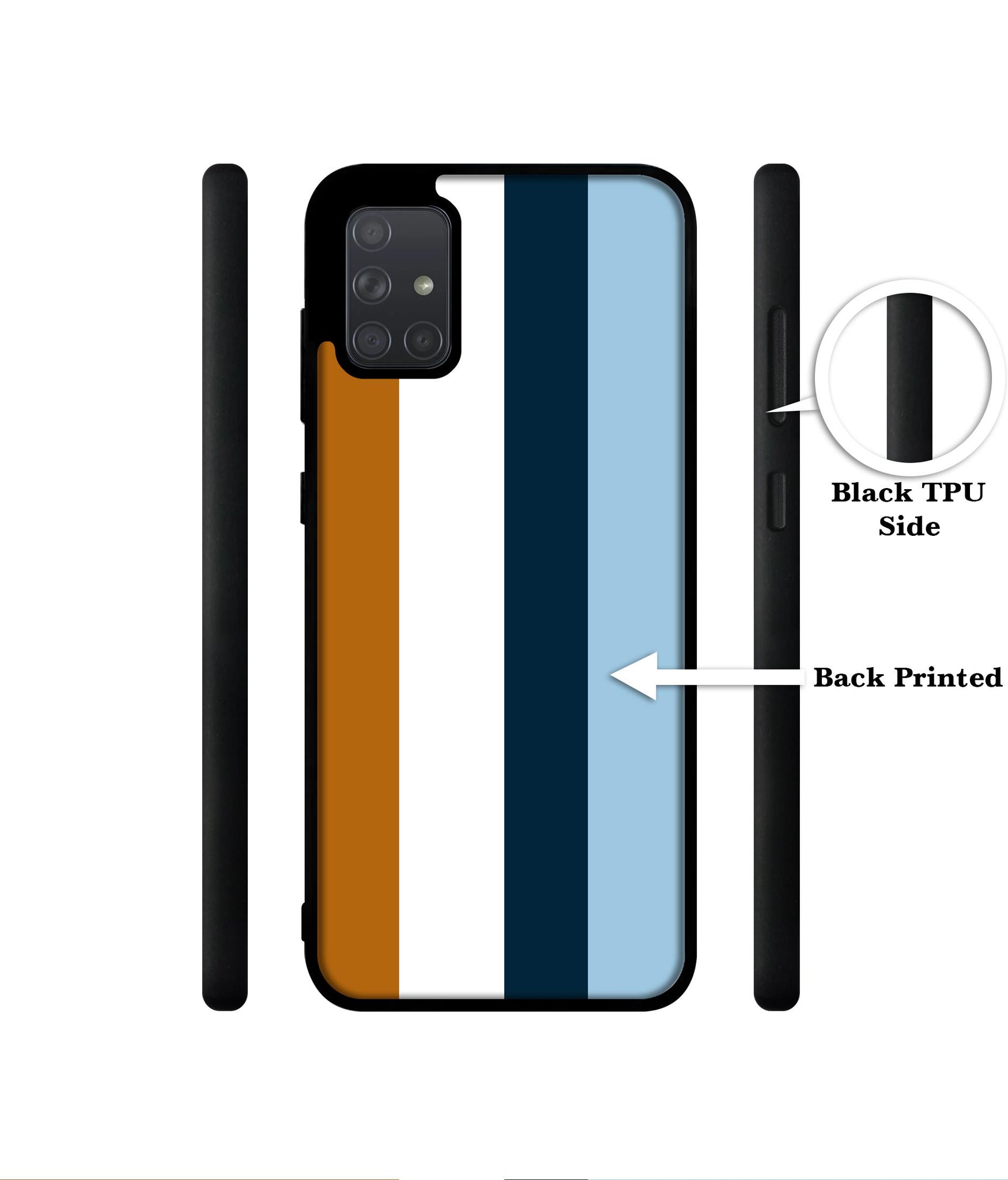 Color Stripes Designer 2D Printed Back Case Cover for Samsung Galaxy A71 4G