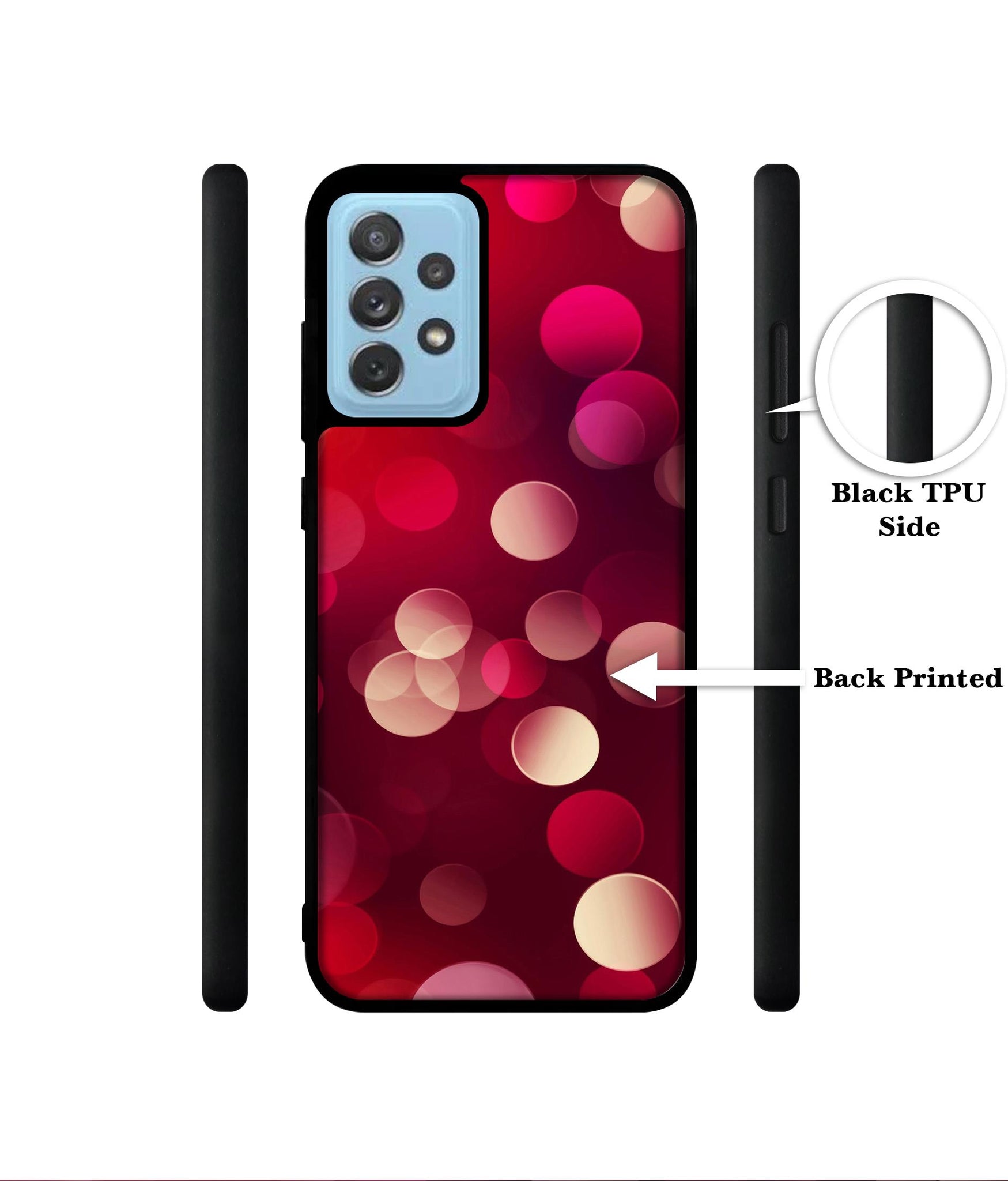 3D Circles Designer 2D Printed Back Case Cover for Samsung Galaxy A72 5G