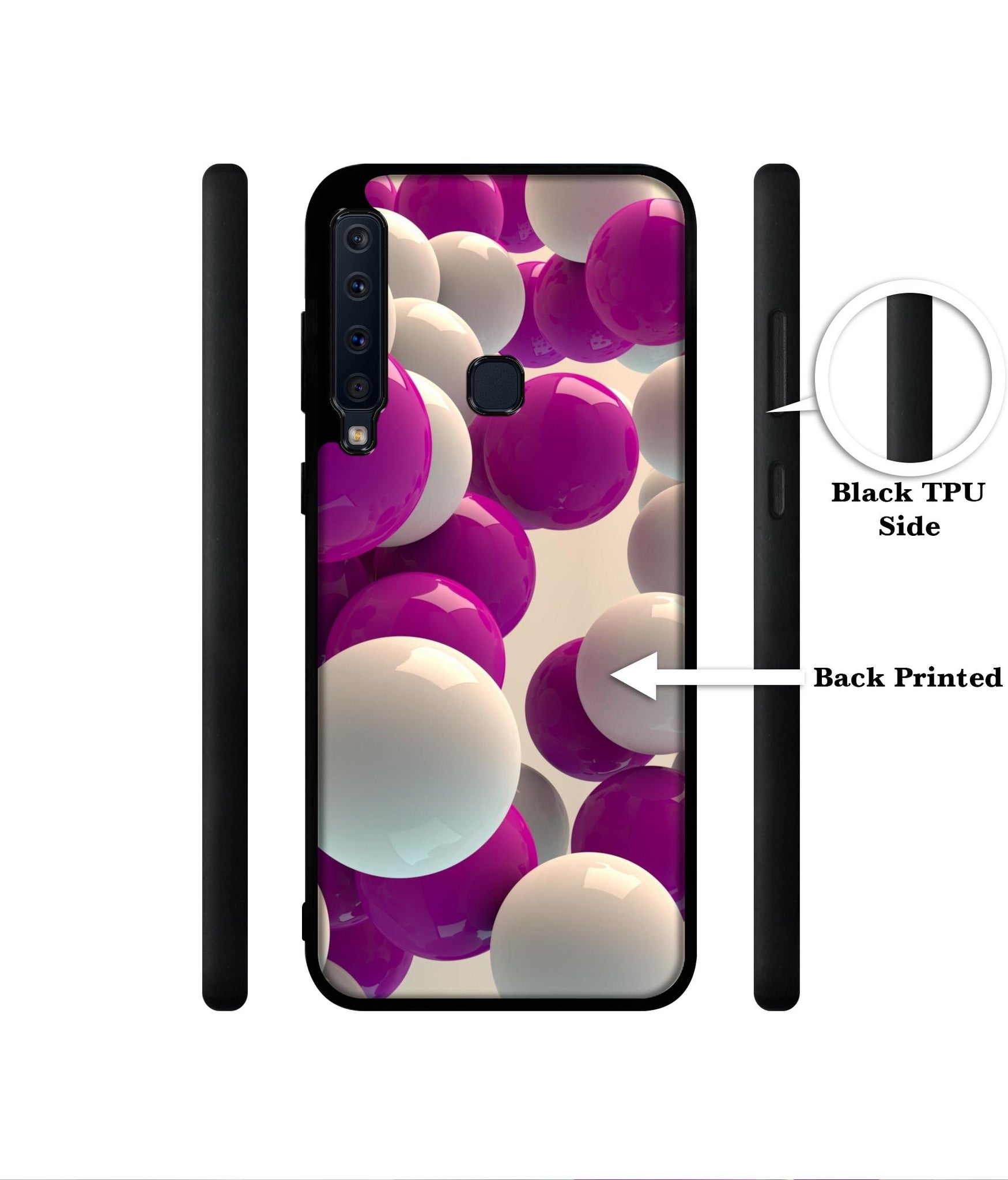 3D Balloons Designer 2D Printed Back Case Cover for Samsung Galaxy A9 (2018) 4G