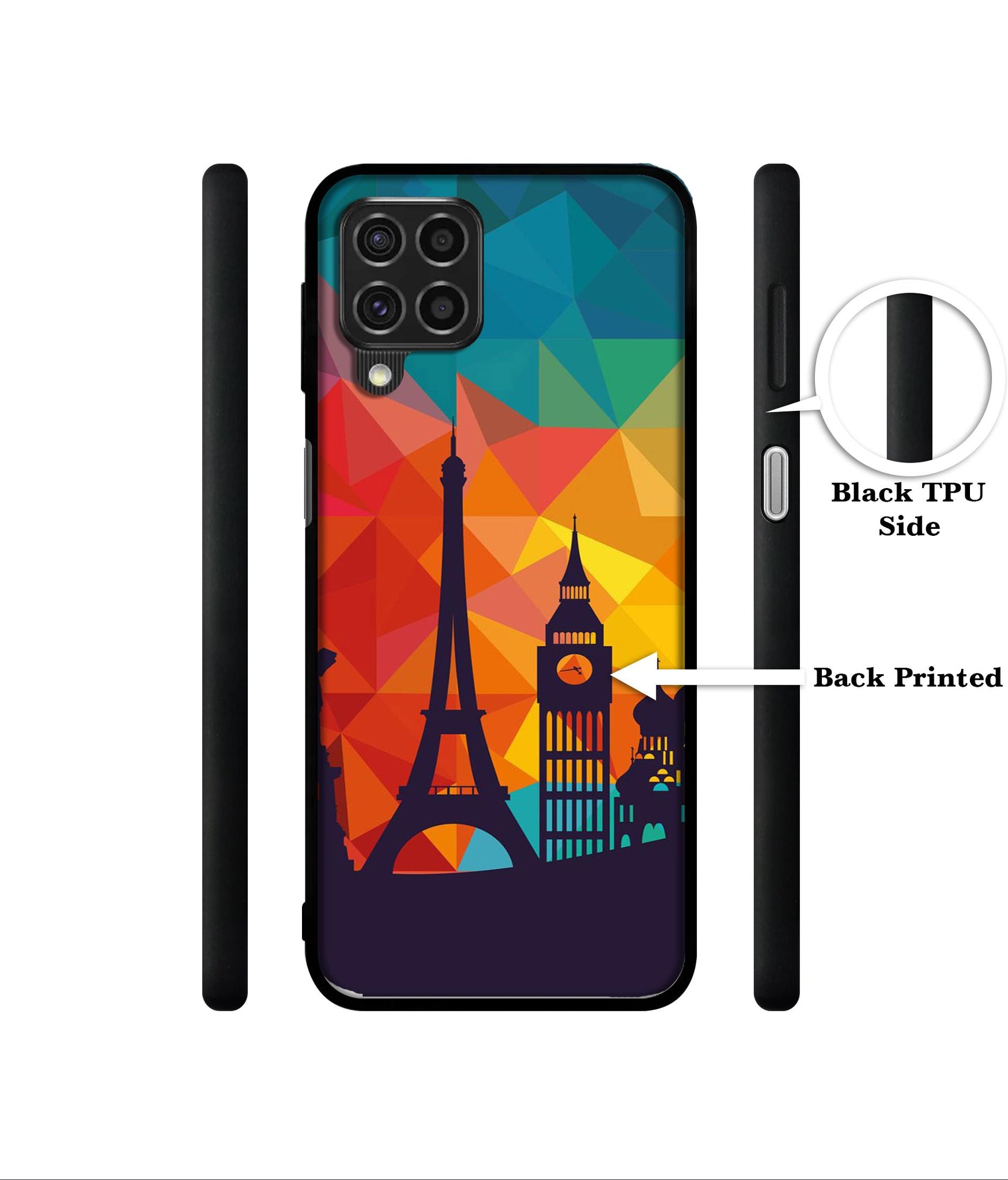 Colored Paris Designer 2D Printed Back Case Cover for Samsung Galaxy F62 4G / M62 4G