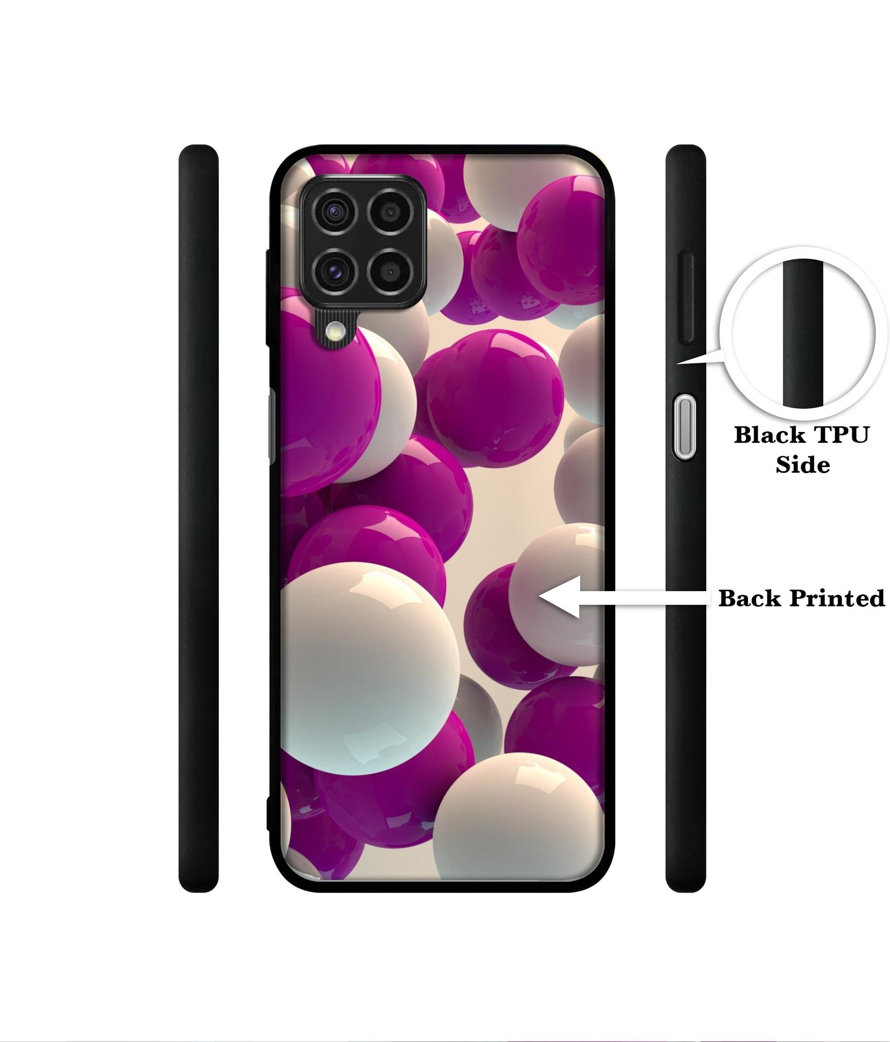 3D Balloons Designer 2D Printed Back Case Cover for Samsung Galaxy F62 4G / M62 4G