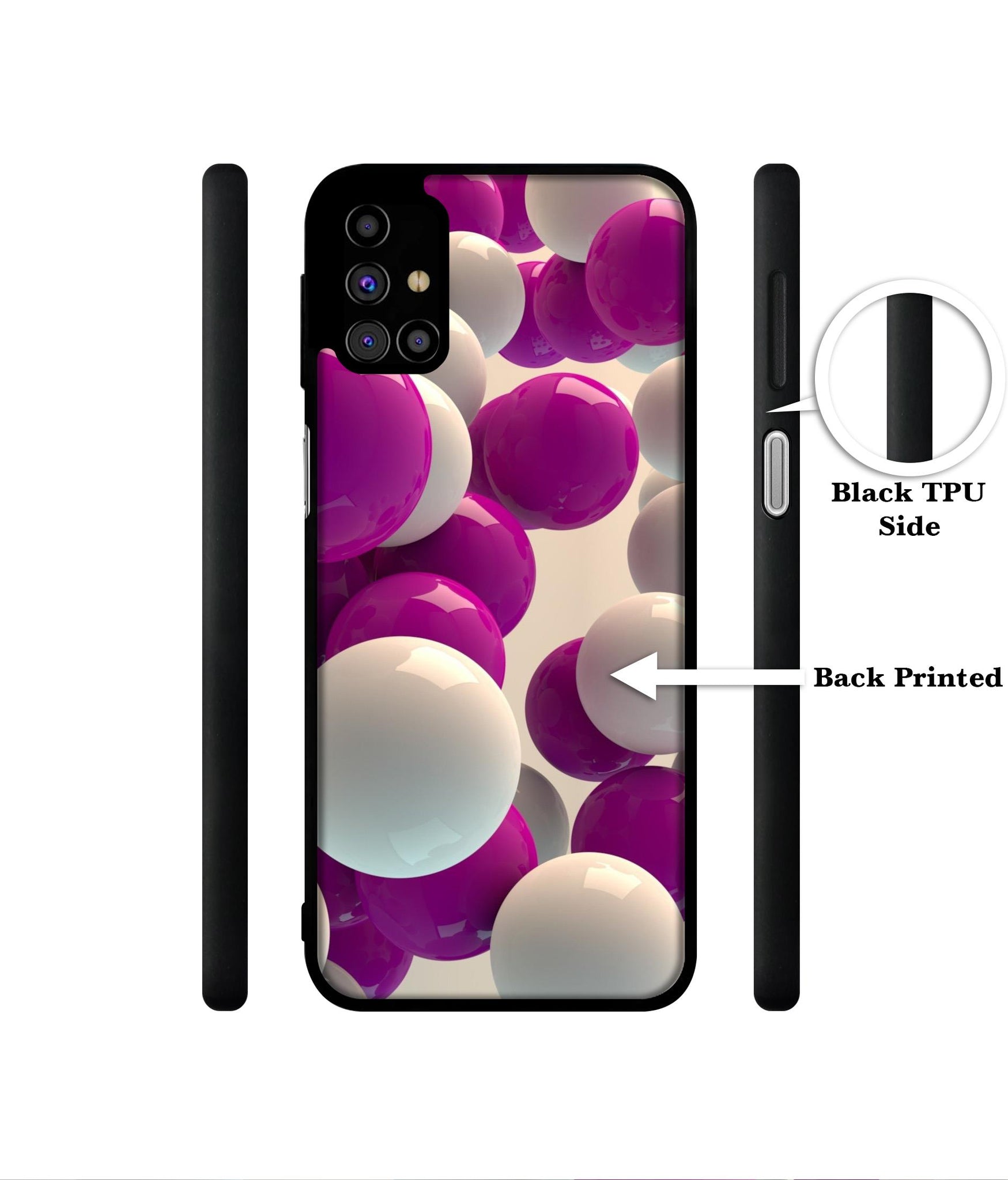 3D Balloons Designer 2D Printed Back Case Cover for Samsung Galaxy M31s 4G