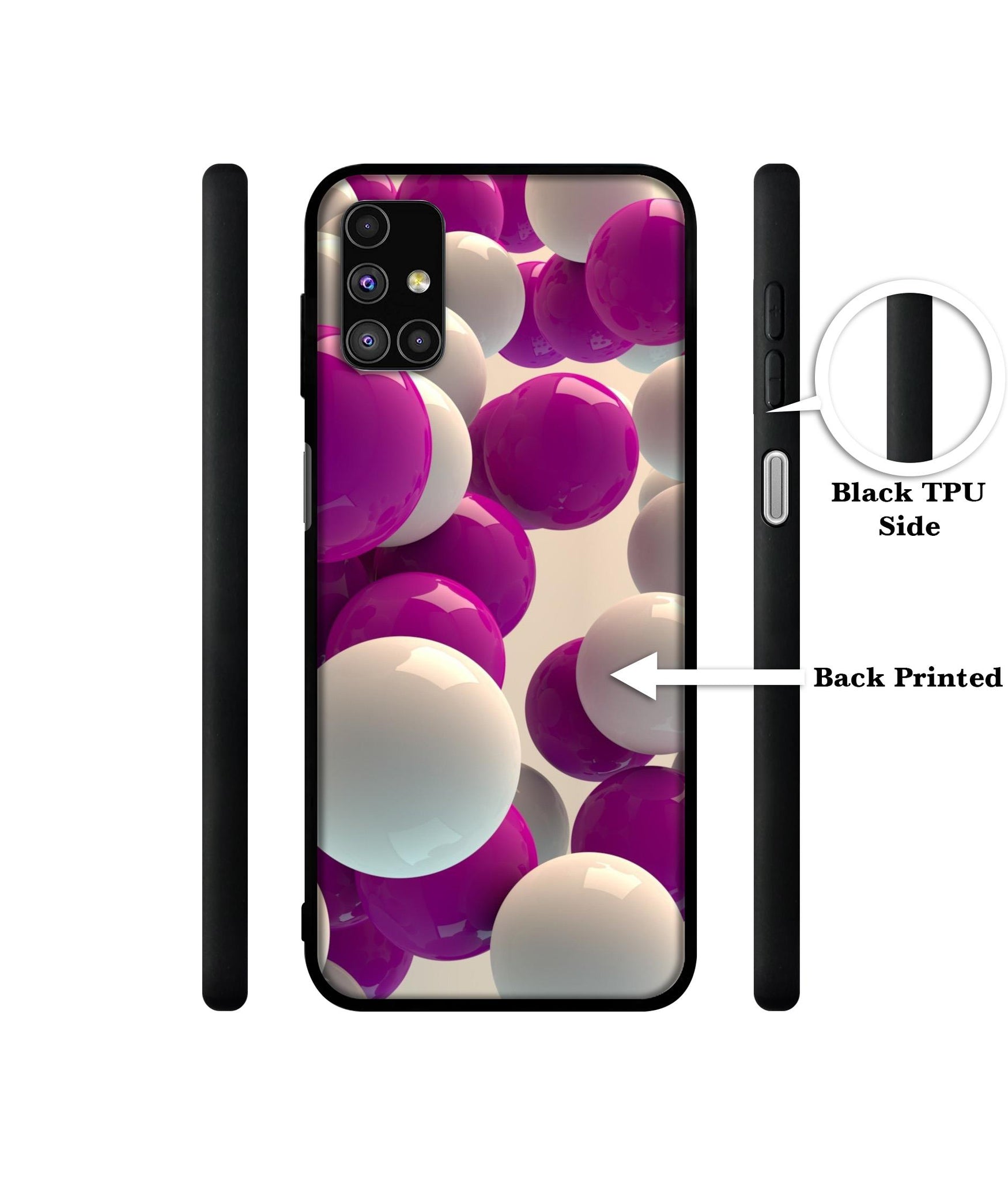 3D Balloons Designer 2D Printed Back Case Cover for Samsung Galaxy M51 4G