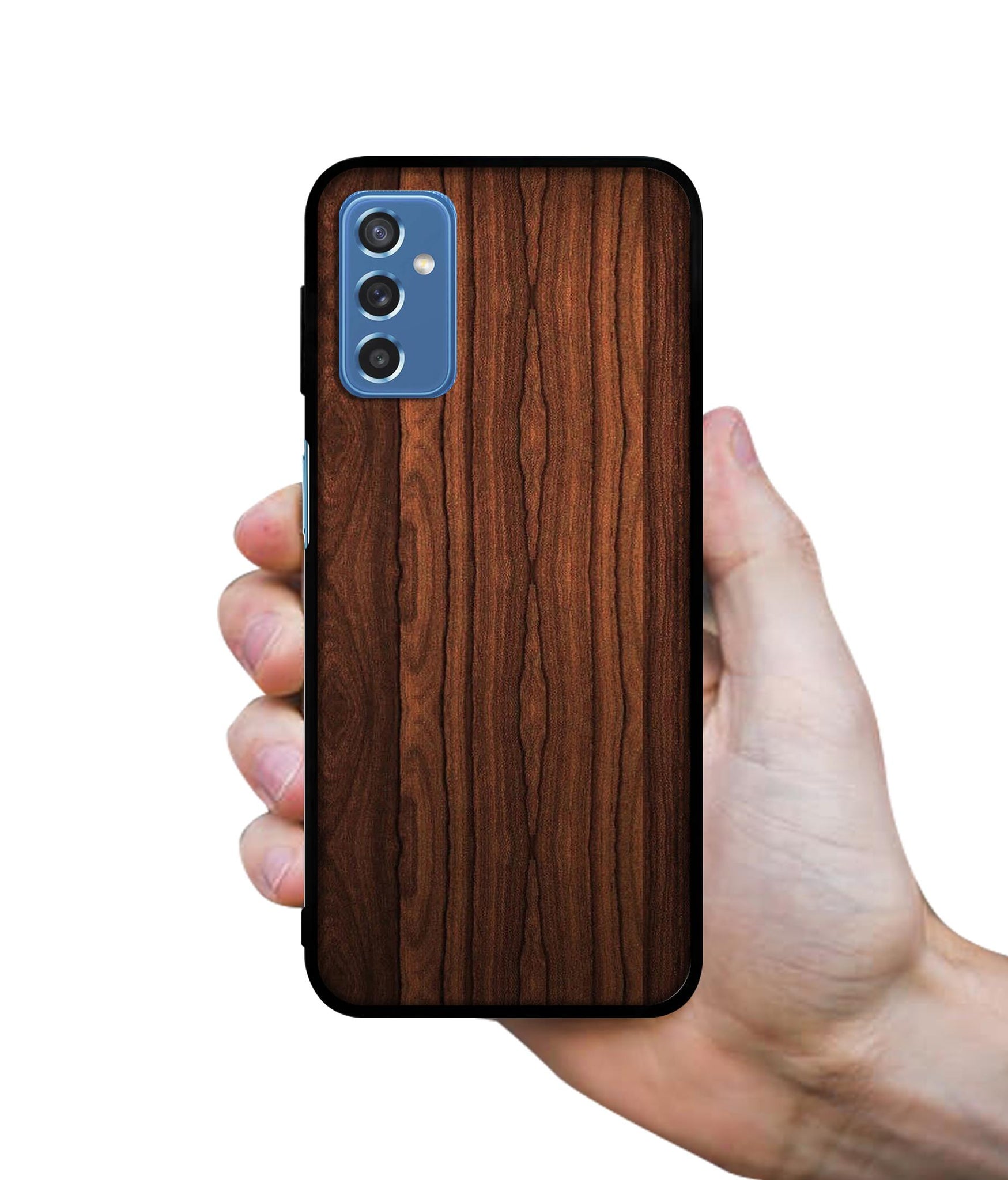Brown Wooden Texture Designer 2D Printed Back Case Cover for Samsung Galaxy M52 5G