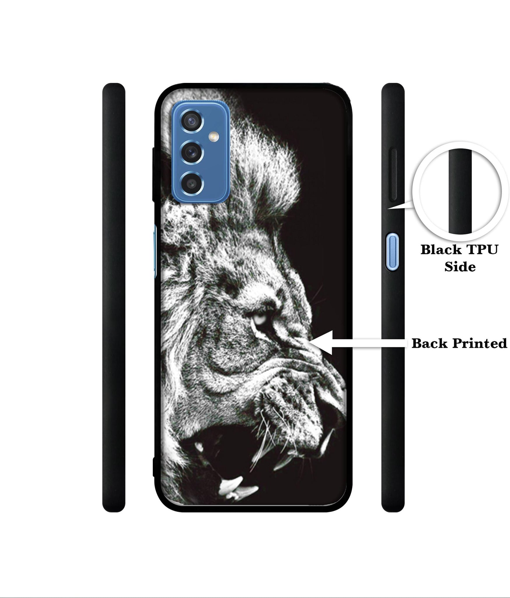 Angry Lion Designer 2D Printed Back Case Cover for Samsung Galaxy M52 5G