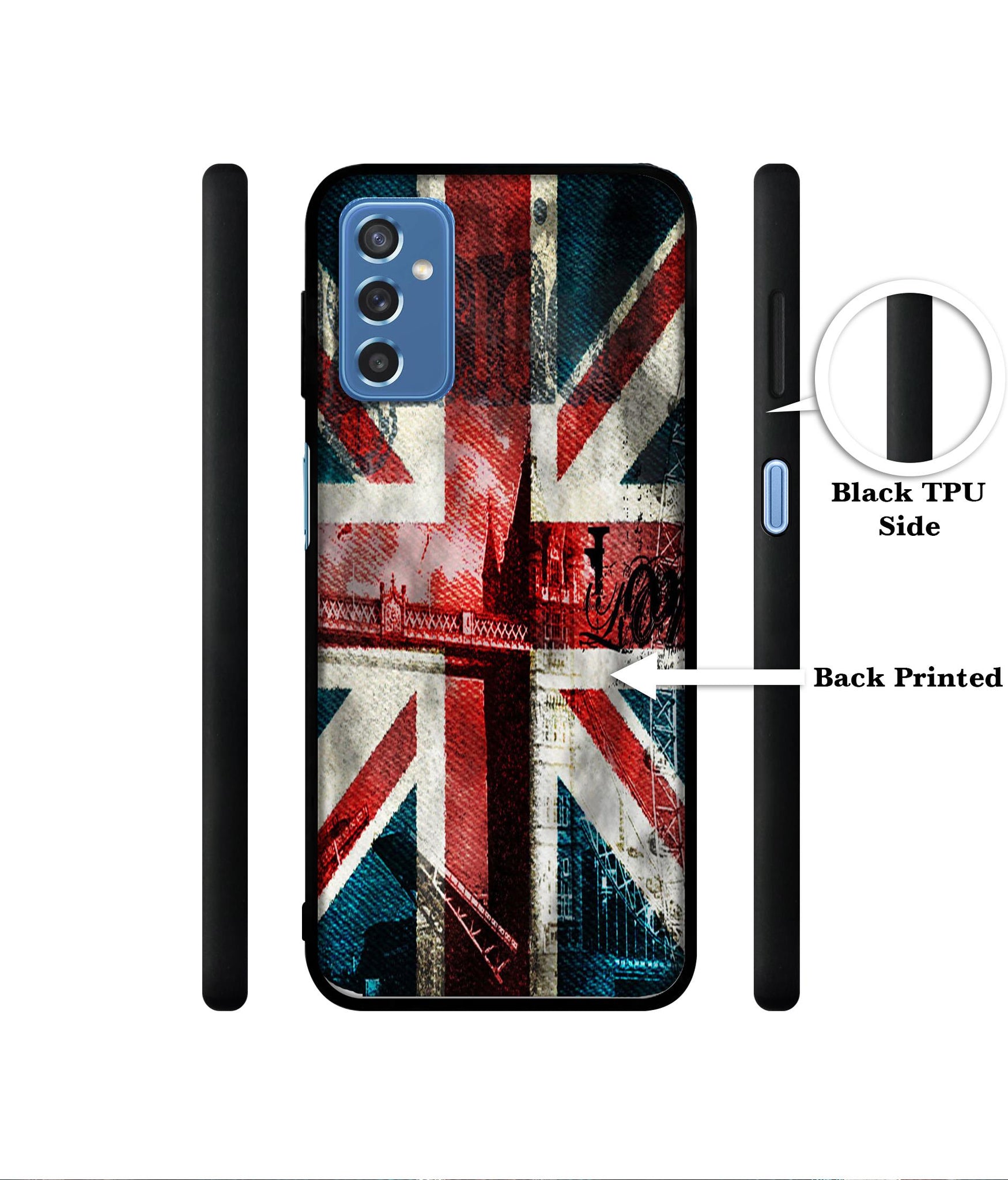 London Flag wallpaper Designer 2D Printed Back Case Cover for Samsung Galaxy M52 5G