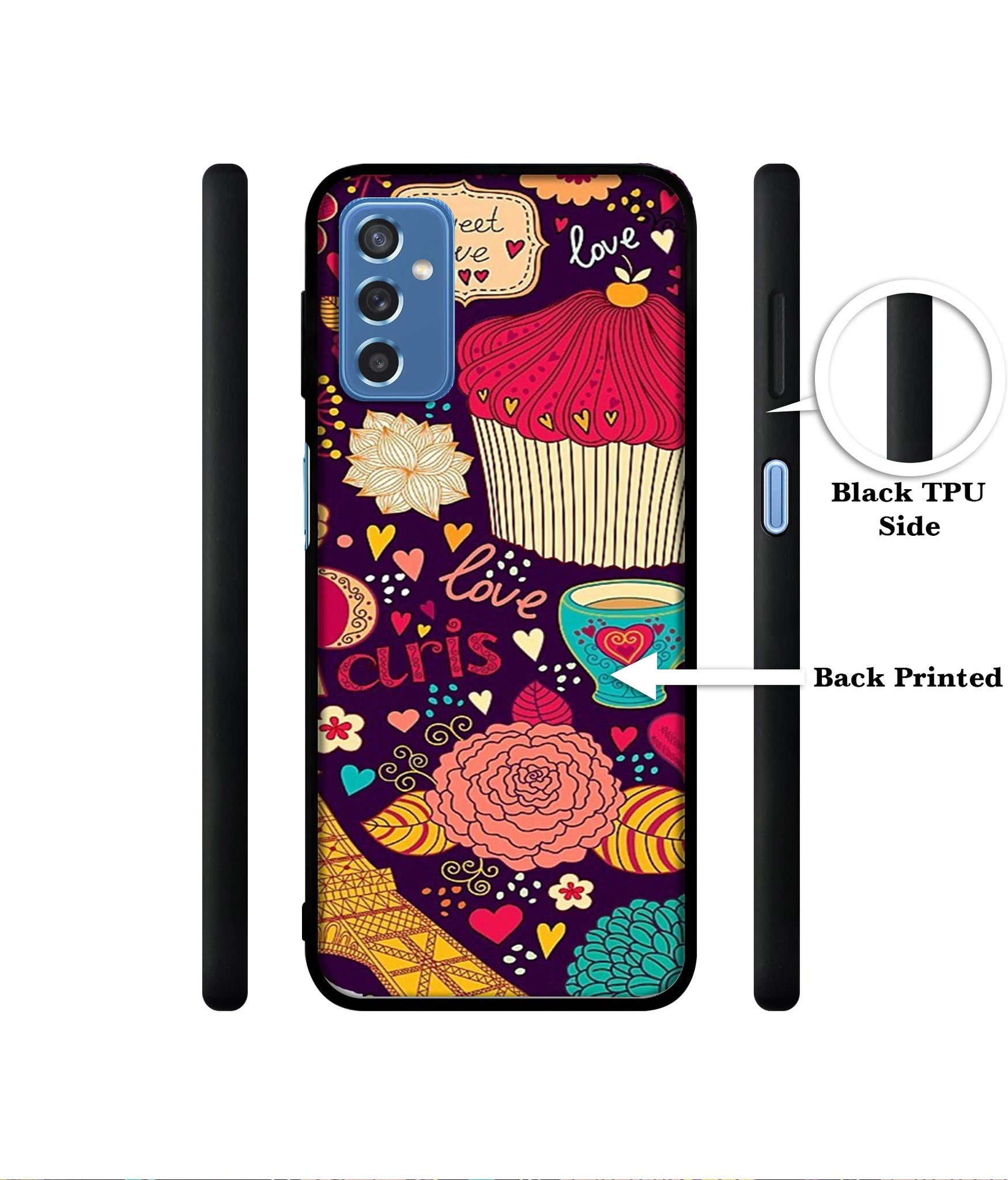Paris Flower Love Designer 2D Printed Back Case Cover for Samsung Galaxy M52 5G