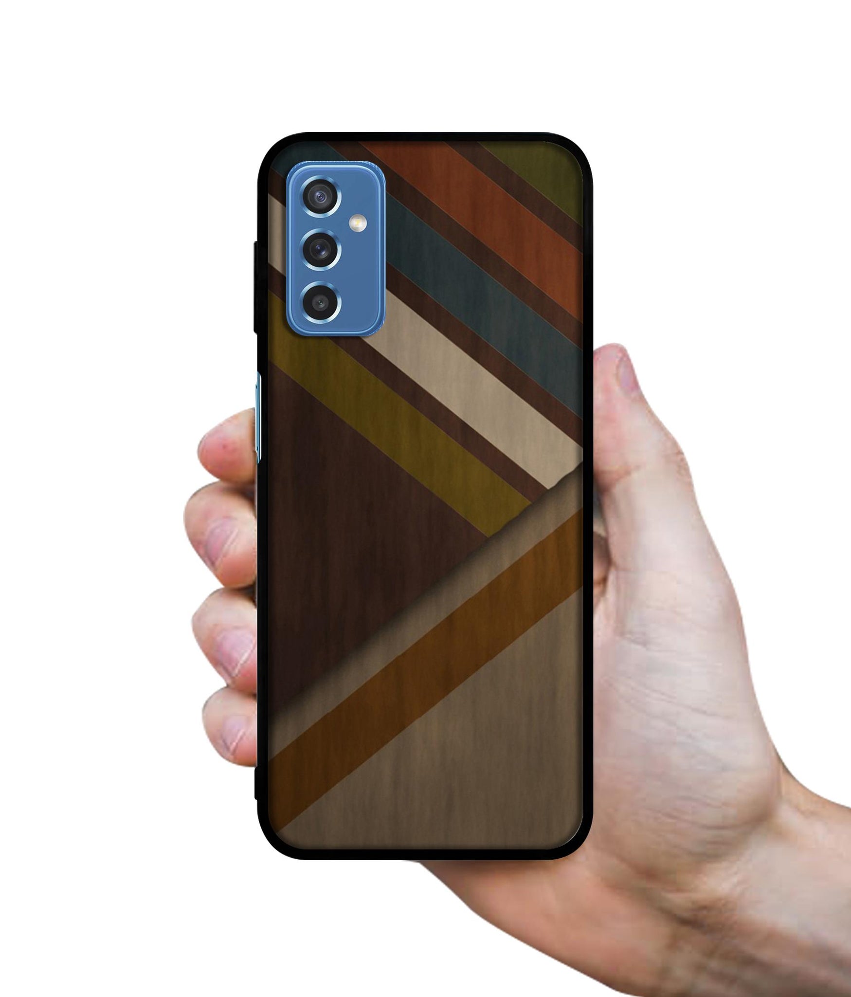 Colorful Wooden Pattern Designer 2D Printed Back Case Cover for Samsung Galaxy M52 5G