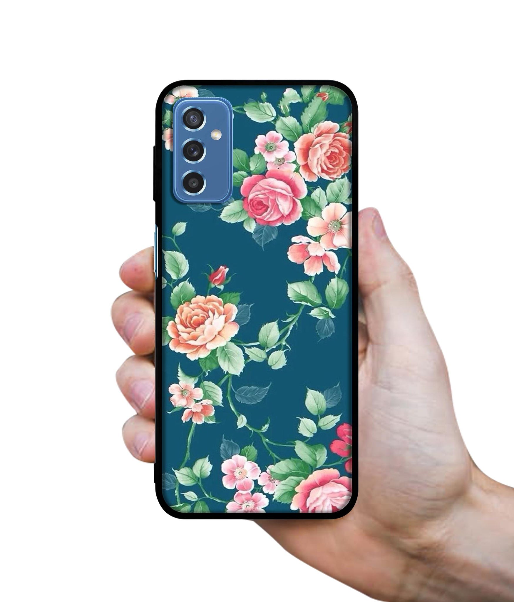 Vintage Floral Designer 2D Printed Back Case Cover for Samsung Galaxy M52 5G