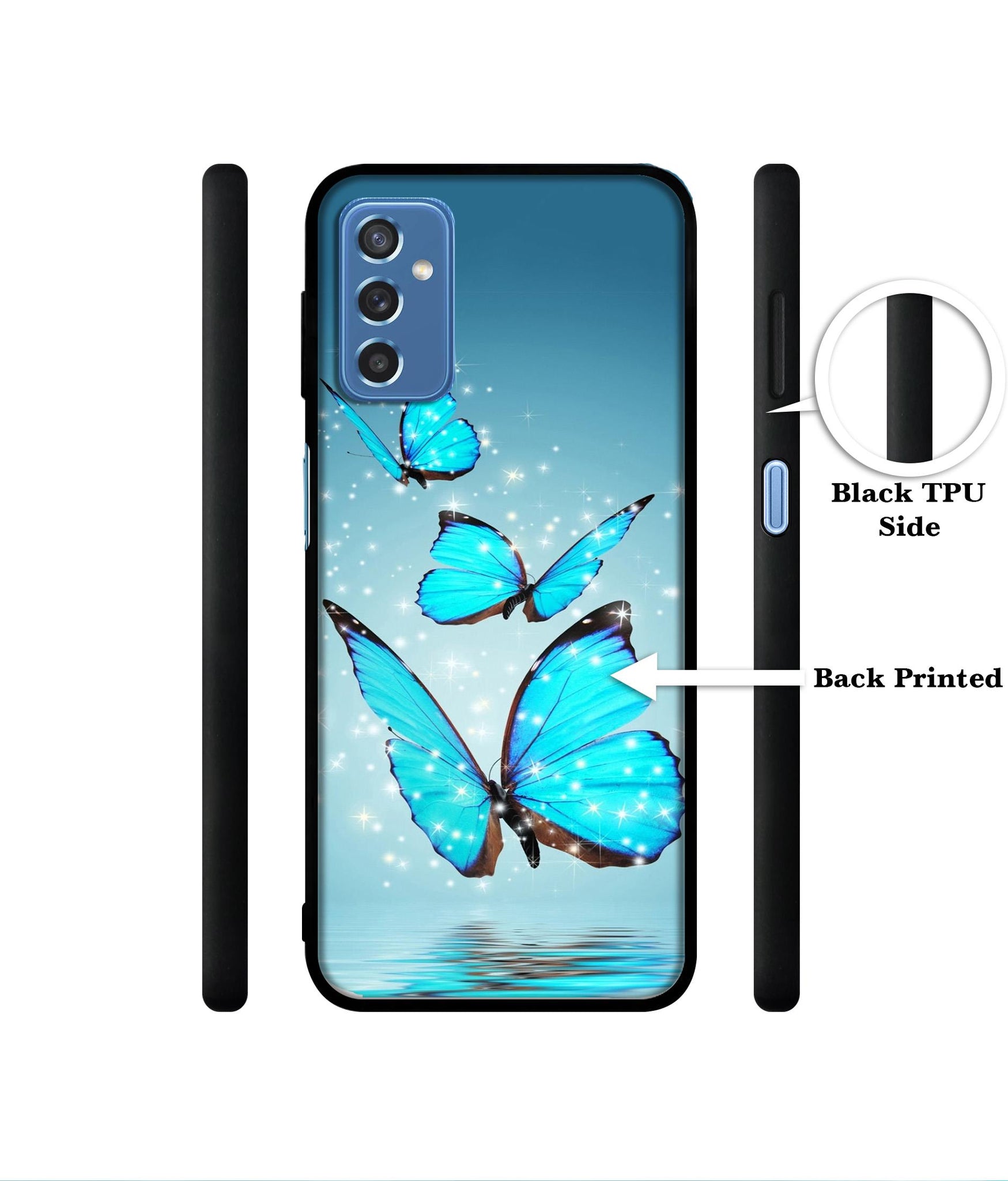 Flying Butterflies Designer 2D Printed Back Case Cover for Samsung Galaxy M52 5G