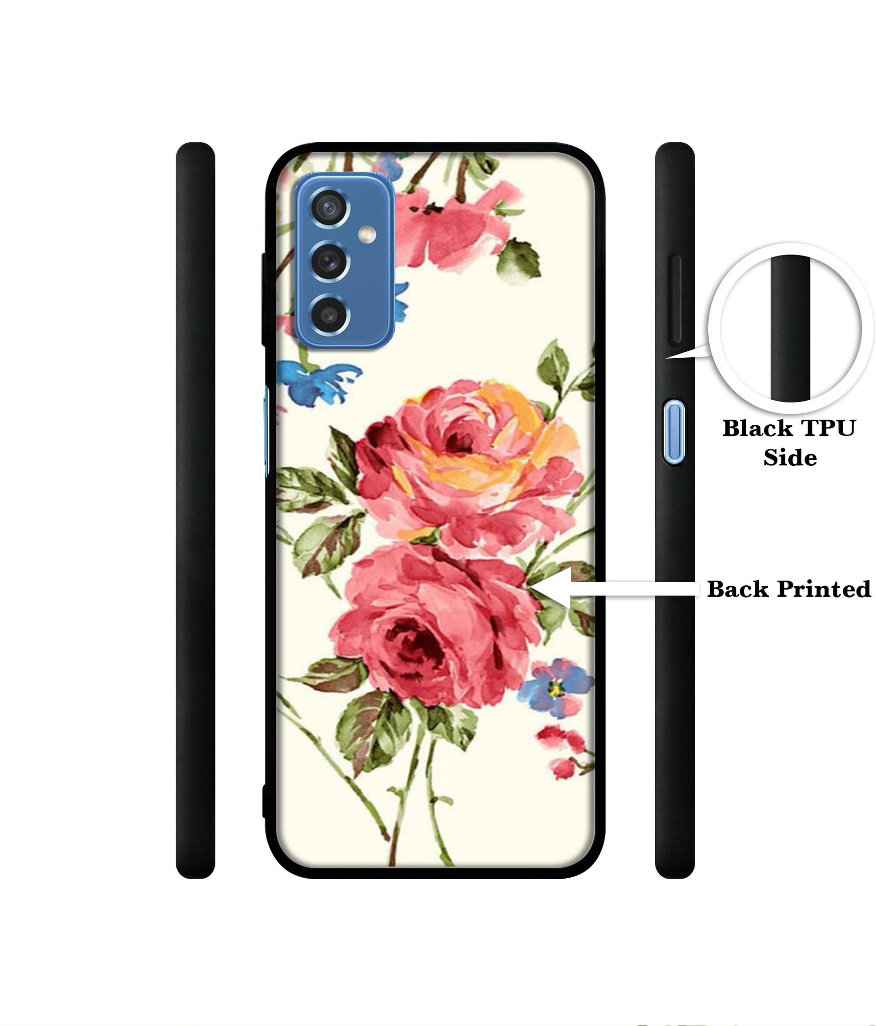 Vintage Painting Flower Designer 2D Printed Back Case Cover for Samsung Galaxy M52 5G