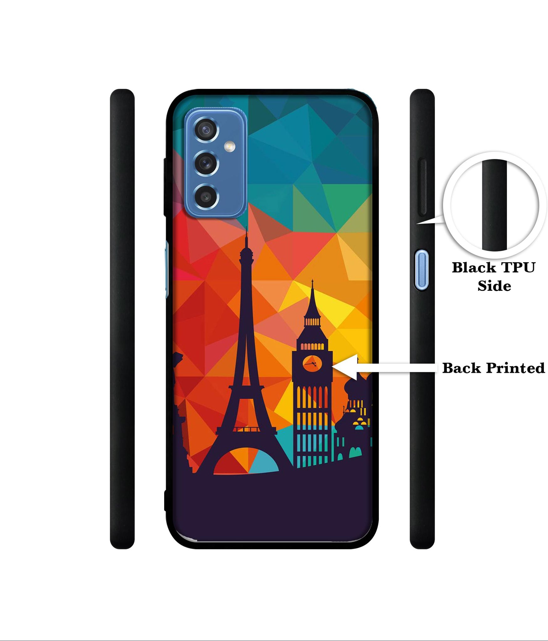 Colored Paris Designer 2D Printed Back Case Cover for Samsung Galaxy M52 5G