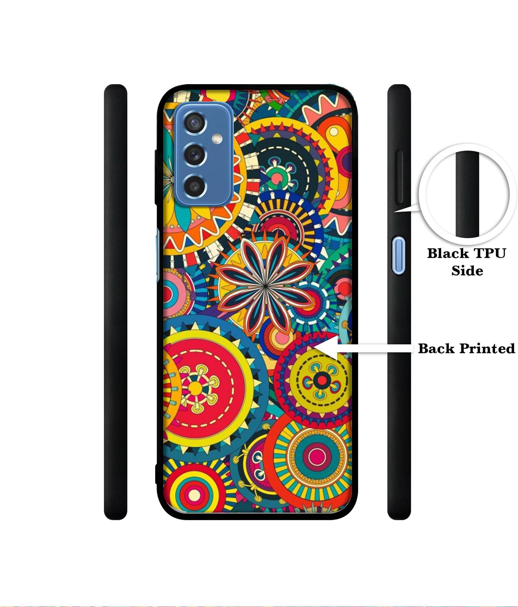 Ring Pattern Print Designer 2D Printed Back Case Cover for Samsung Galaxy M52 5G