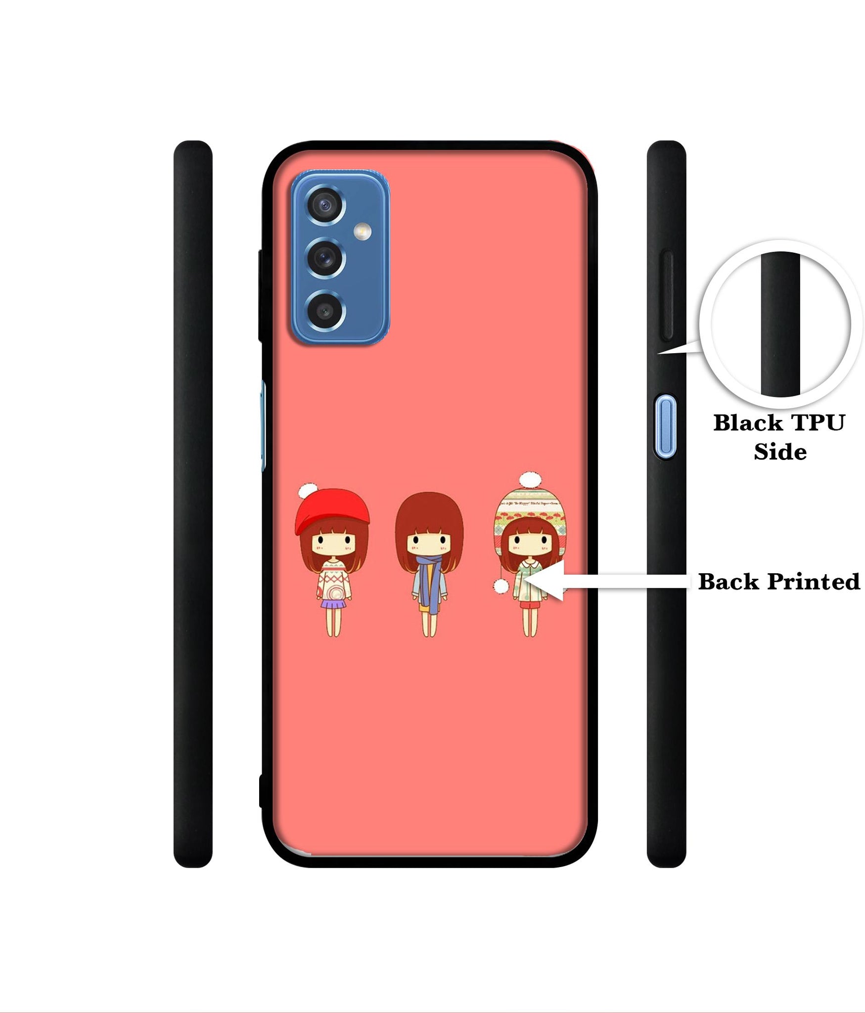 Cute Girls Designer 2D Printed Back Case Cover for Samsung Galaxy M52 5G