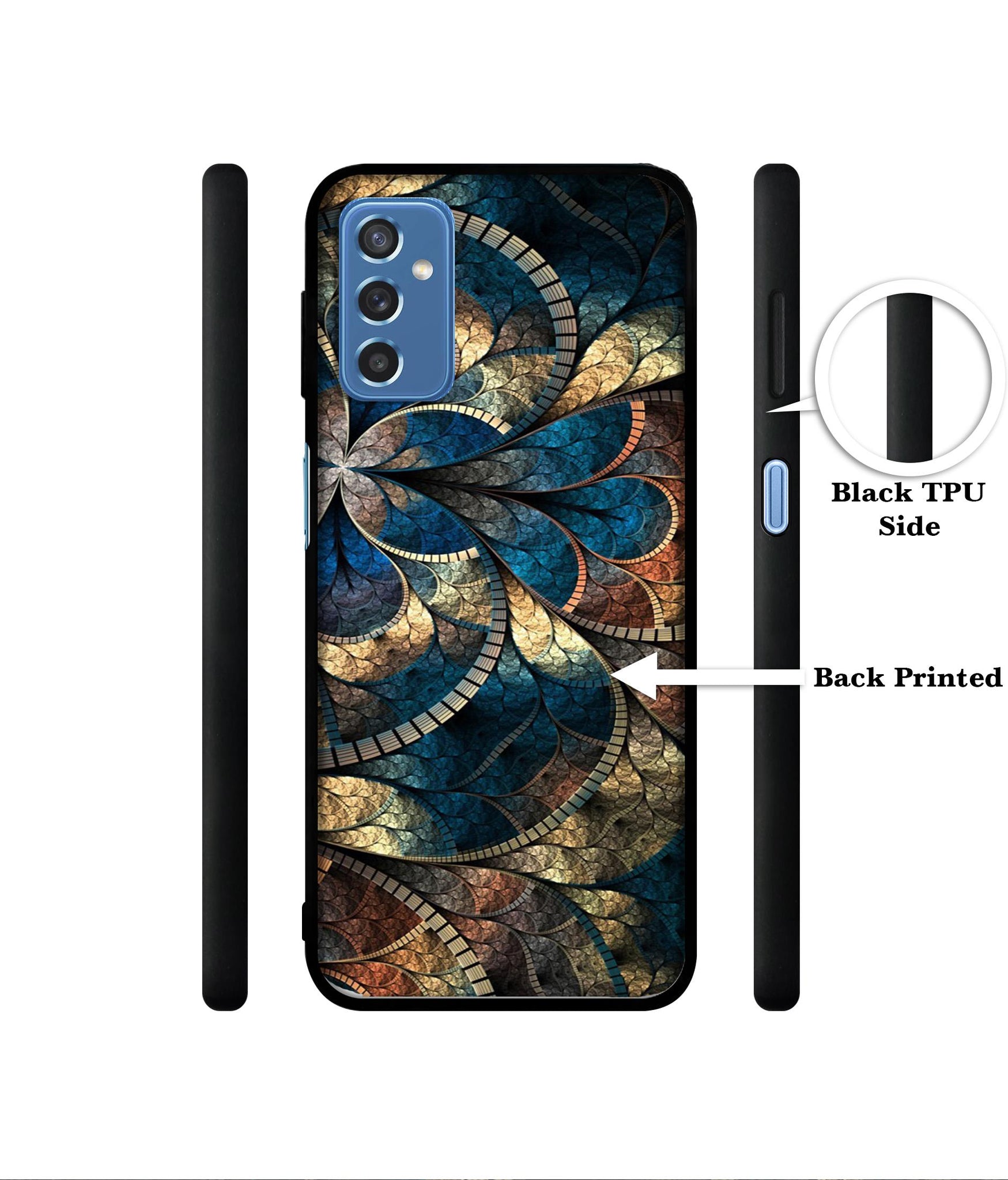 Fractional Pattern Designer 2D Printed Back Case Cover for Samsung Galaxy M52 5G