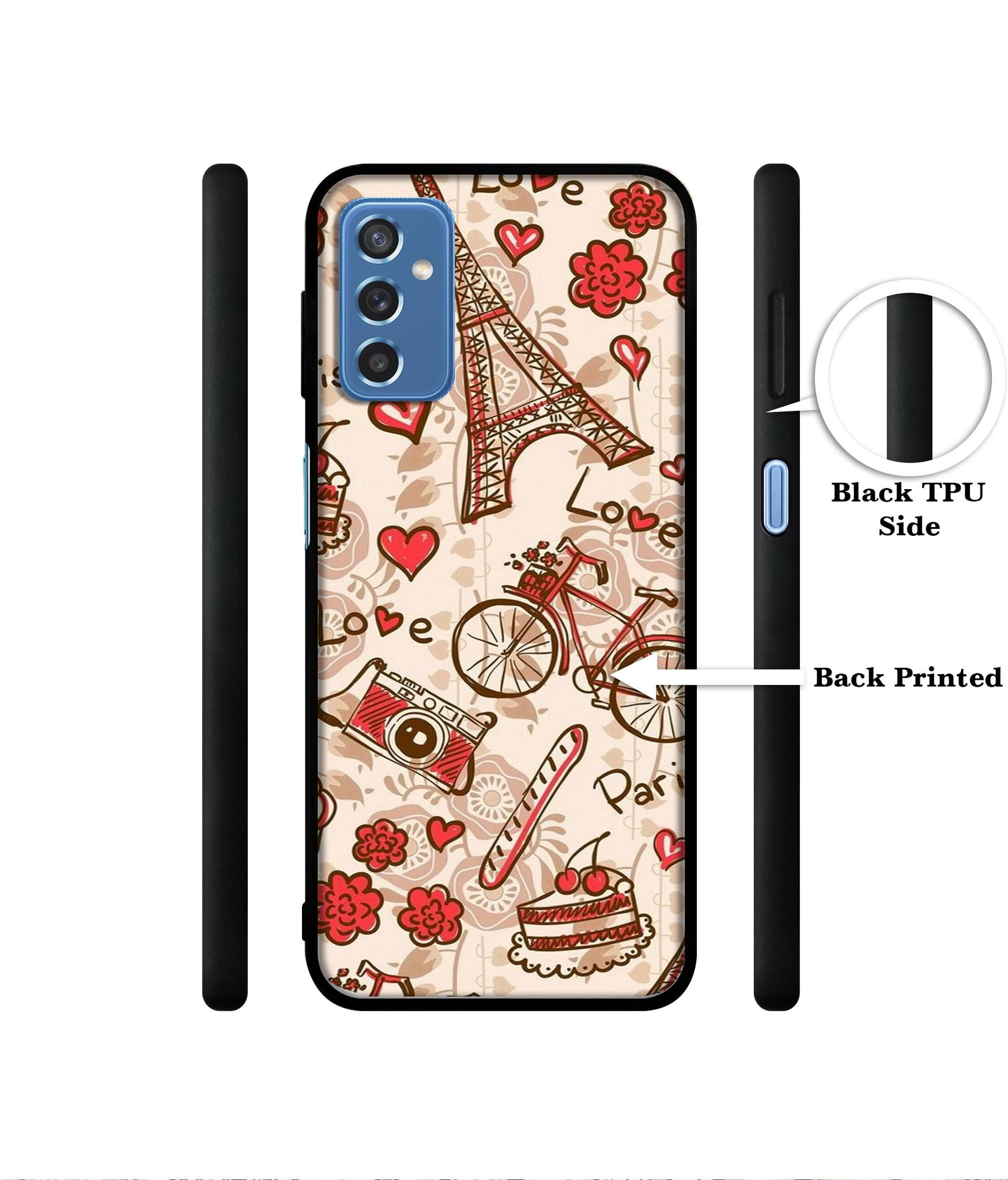 Vintage Paris Designer 2D Printed Back Case Cover for Samsung Galaxy M52 5G