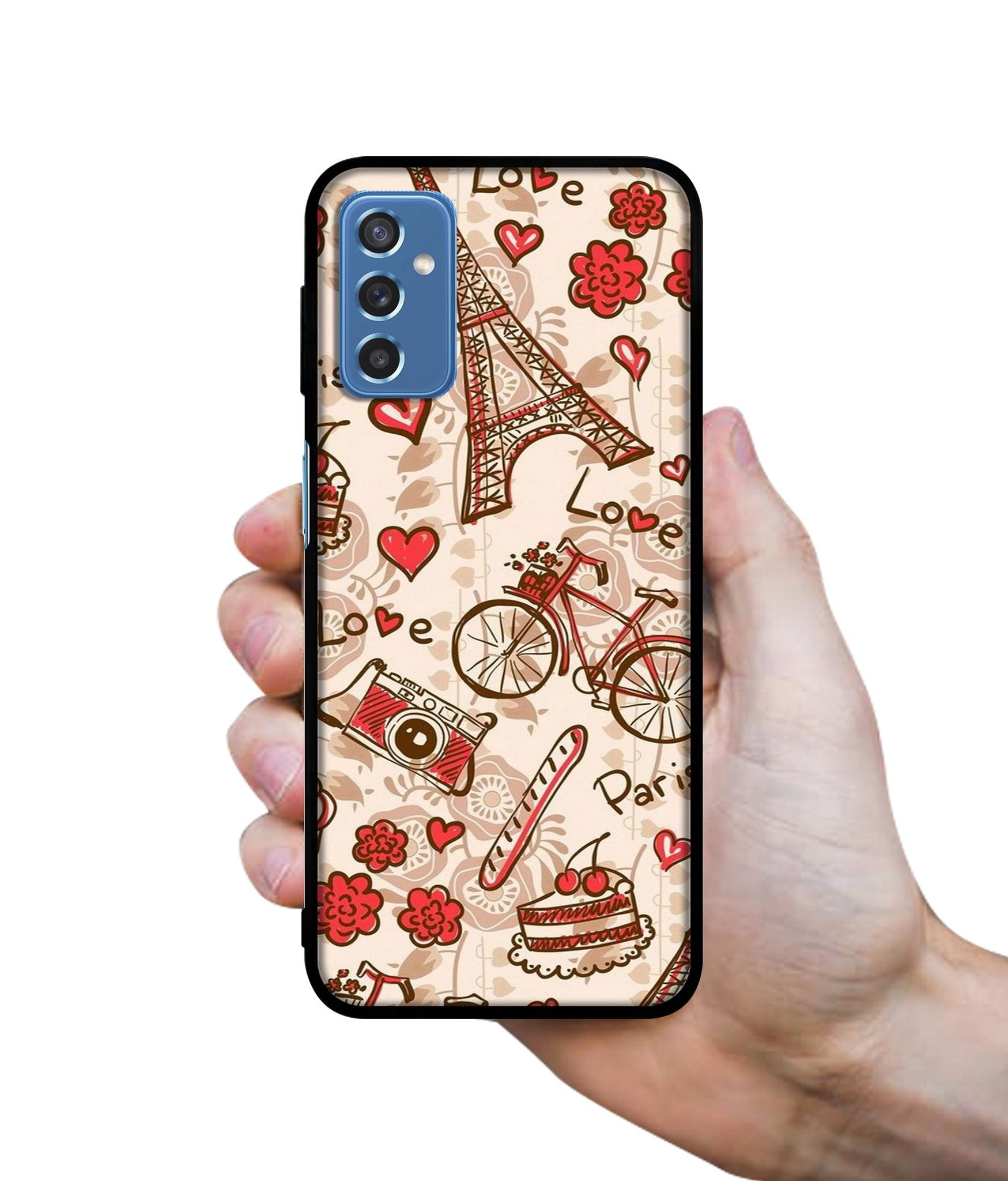 Vintage Paris Designer 2D Printed Back Case Cover for Samsung Galaxy M52 5G