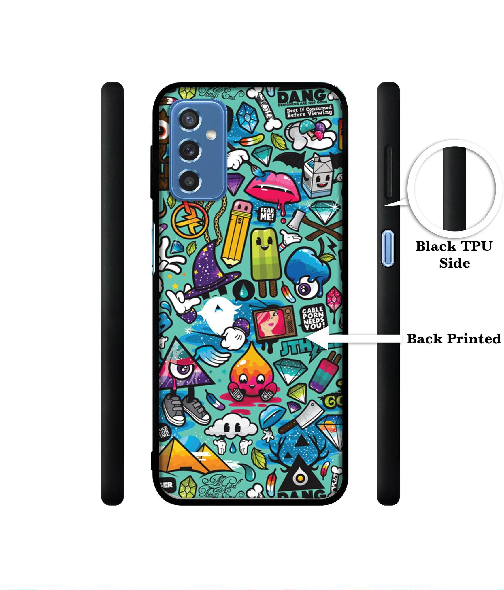 Crazy Designer 2D Printed Back Case Cover for Samsung Galaxy M52 5G