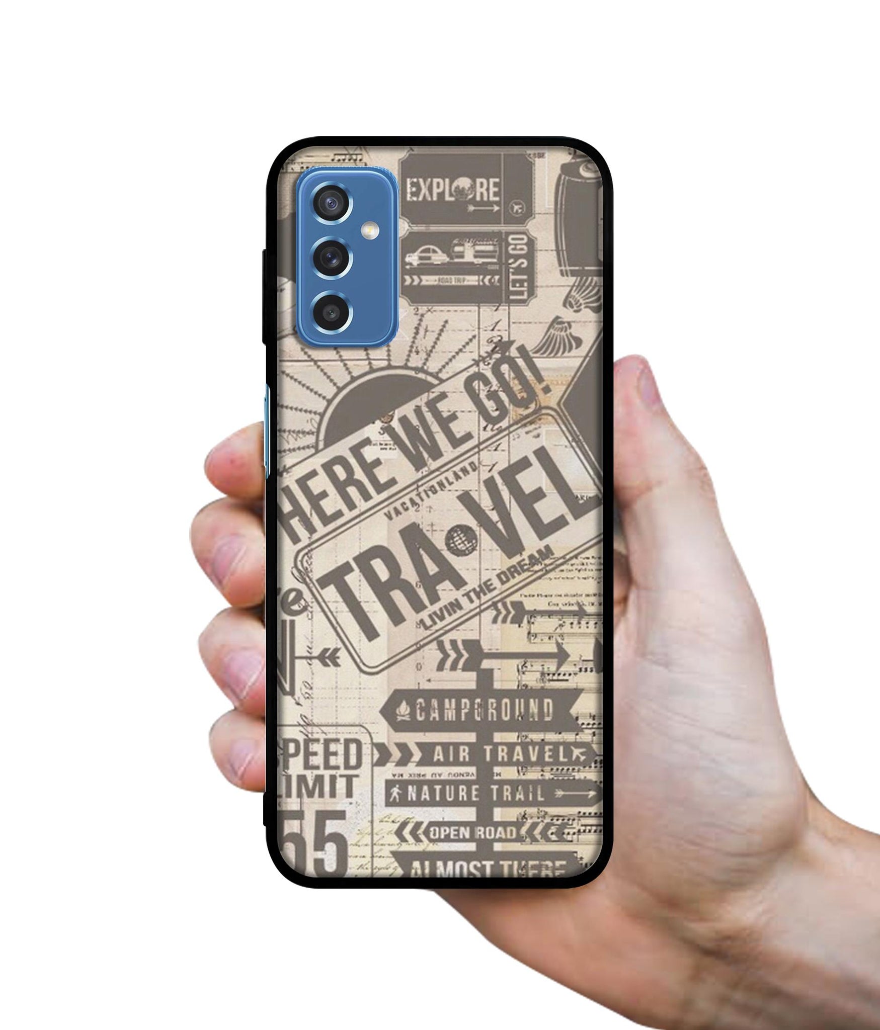 Travel Designer 2D Printed Back Case Cover for Samsung Galaxy M52 5G