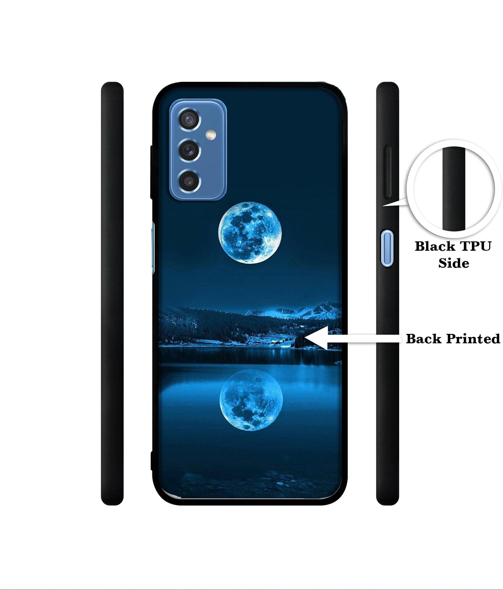 Moon Pattern Print Designer 2D Printed Back Case Cover for Samsung Galaxy M52 5G