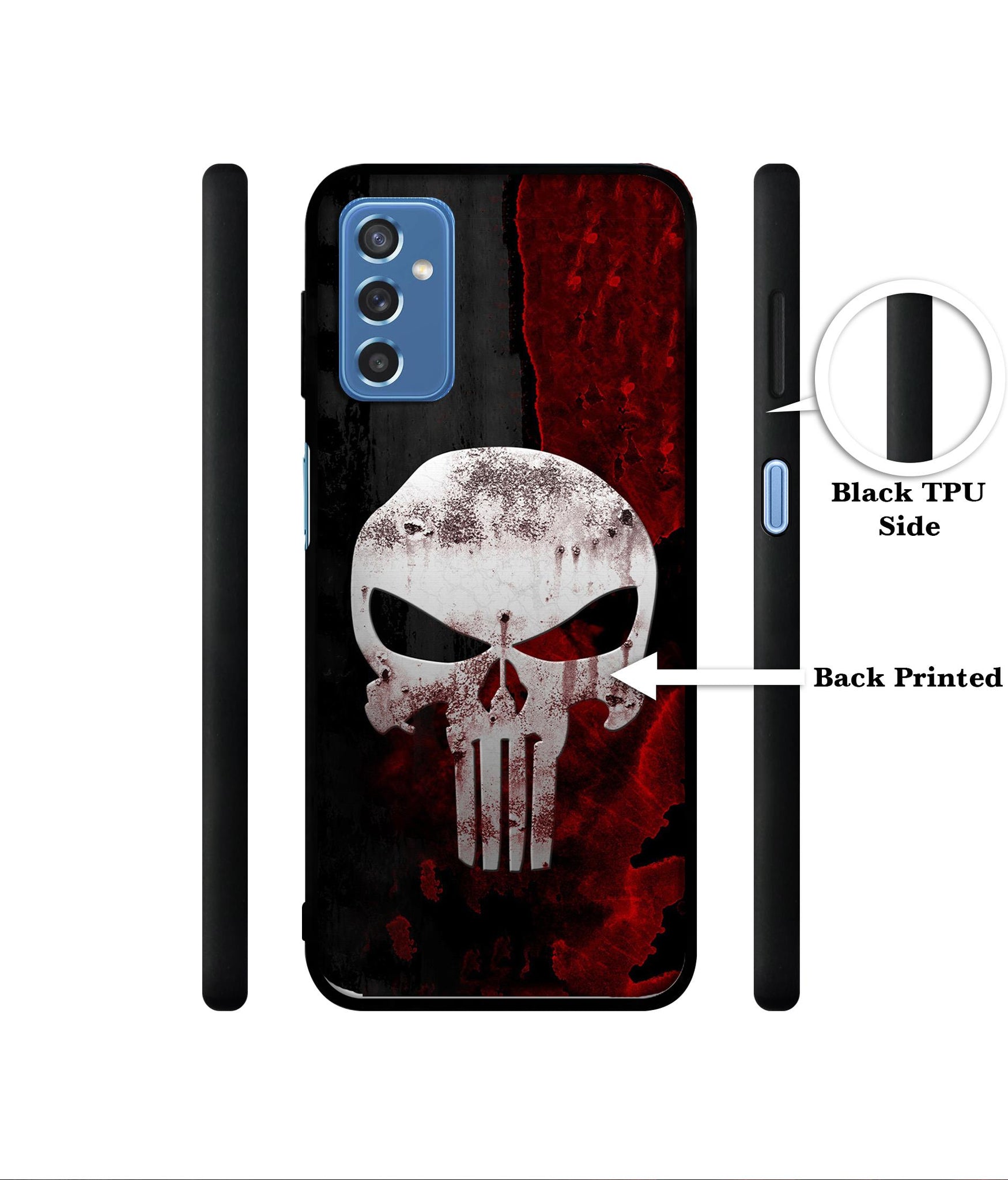 Punisher Skull Designer 2D Printed Back Case Cover for Samsung Galaxy M52 5G