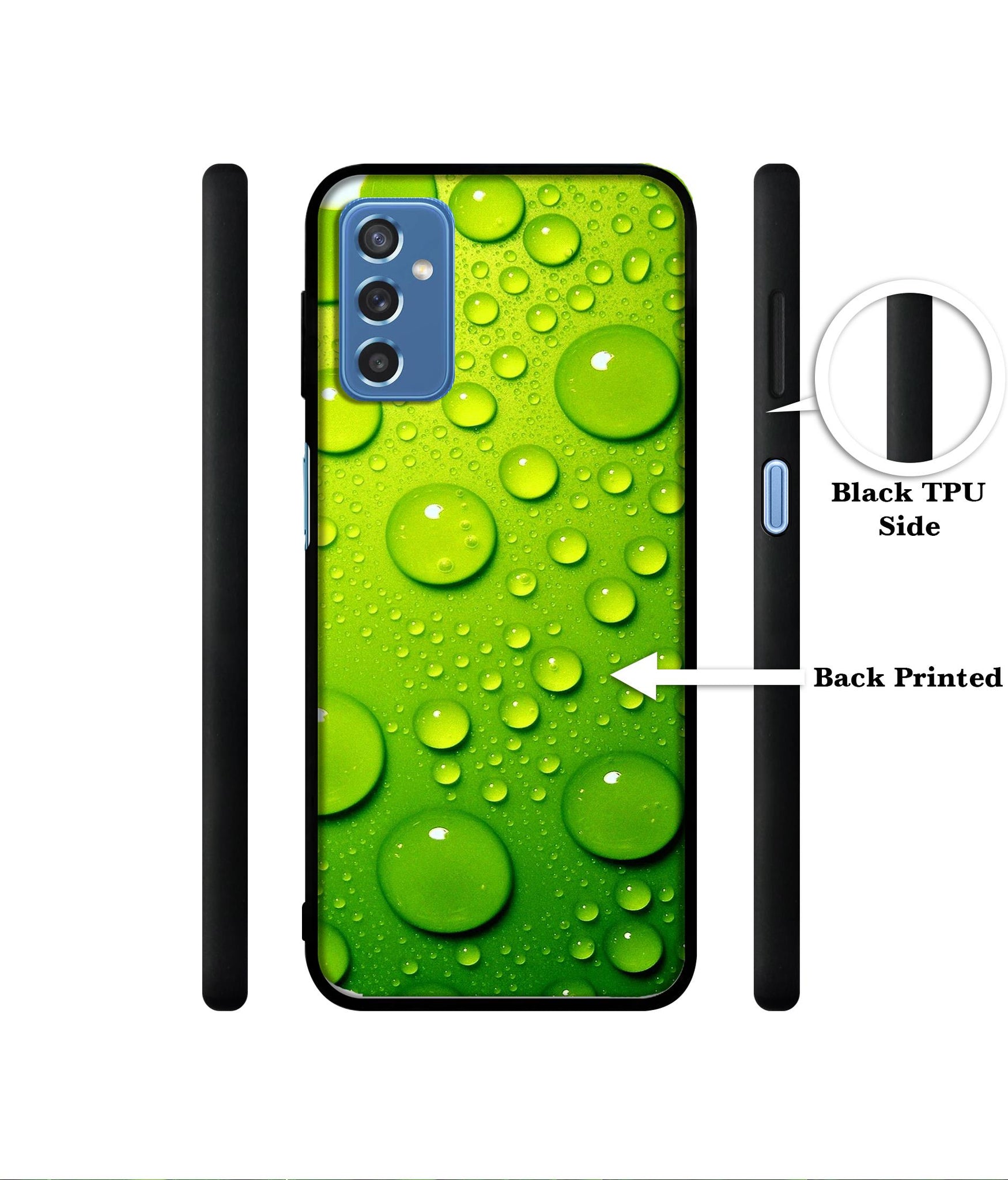 Green Bubbles Designer 2D Printed Back Case Cover for Samsung Galaxy M52 5G