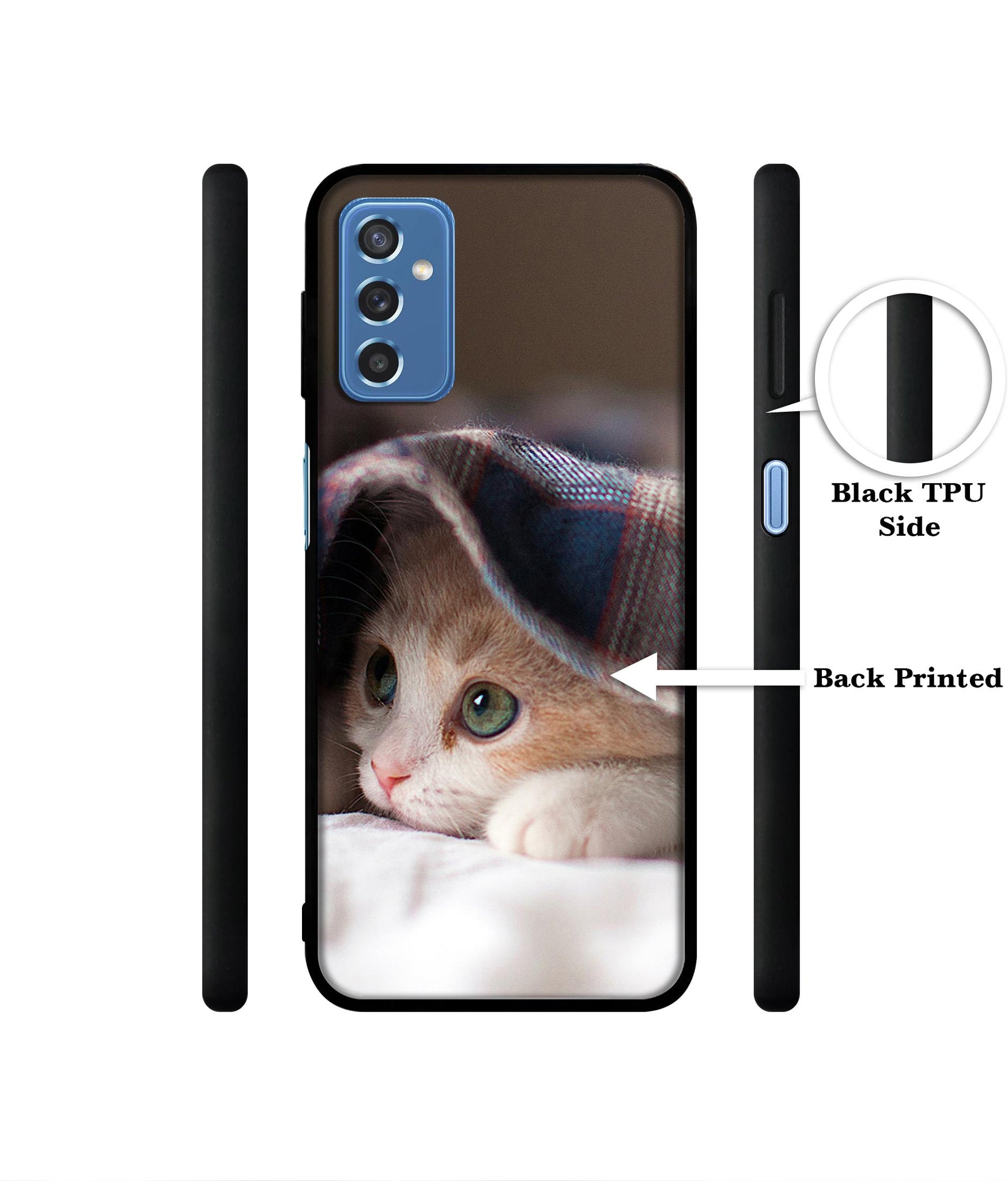 Sleepy Kitten Designer 2D Printed Back Case Cover for Samsung Galaxy M52 5G