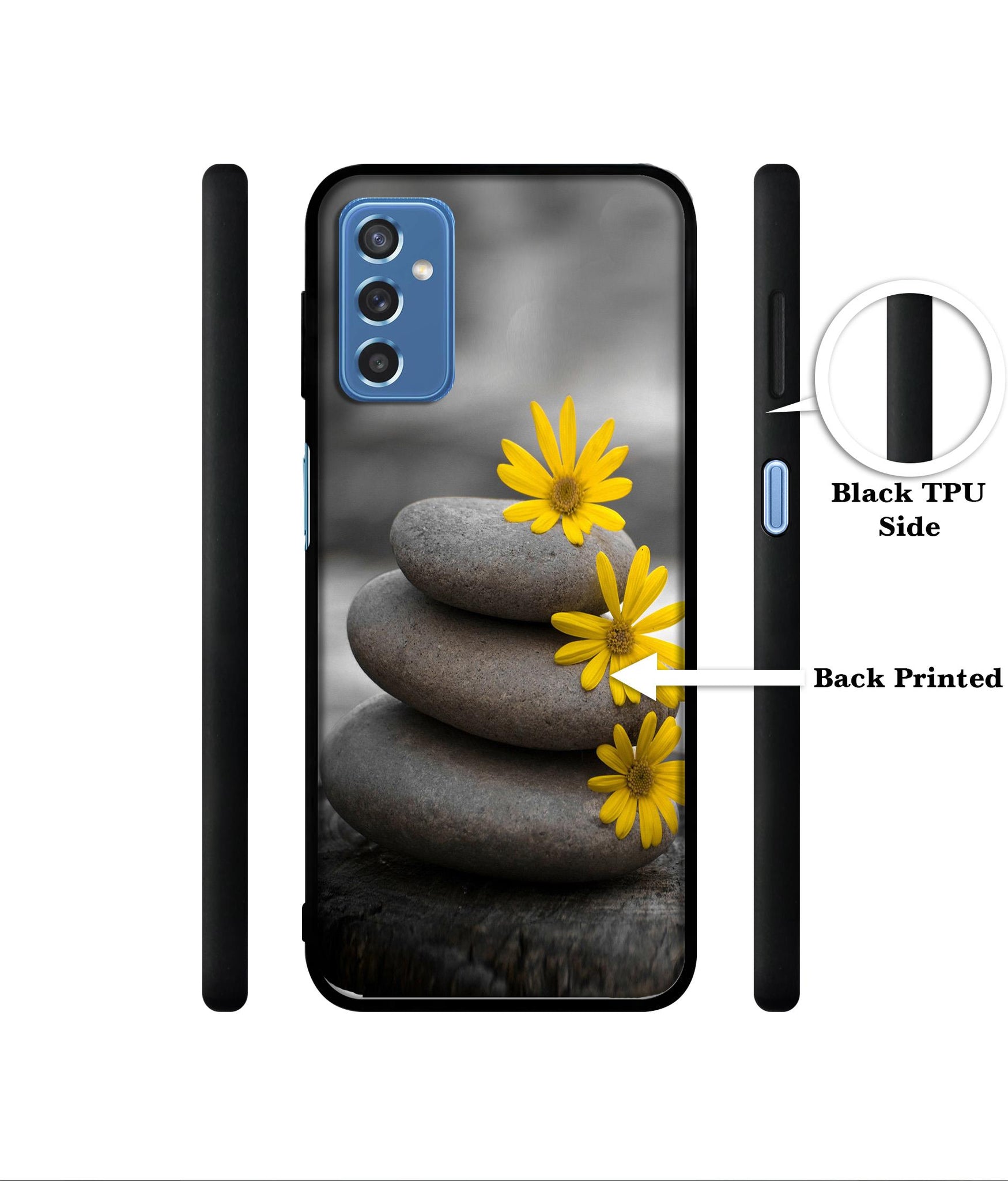 Stones And Flower Designer 2D Printed Back Case Cover for Samsung Galaxy M52 5G