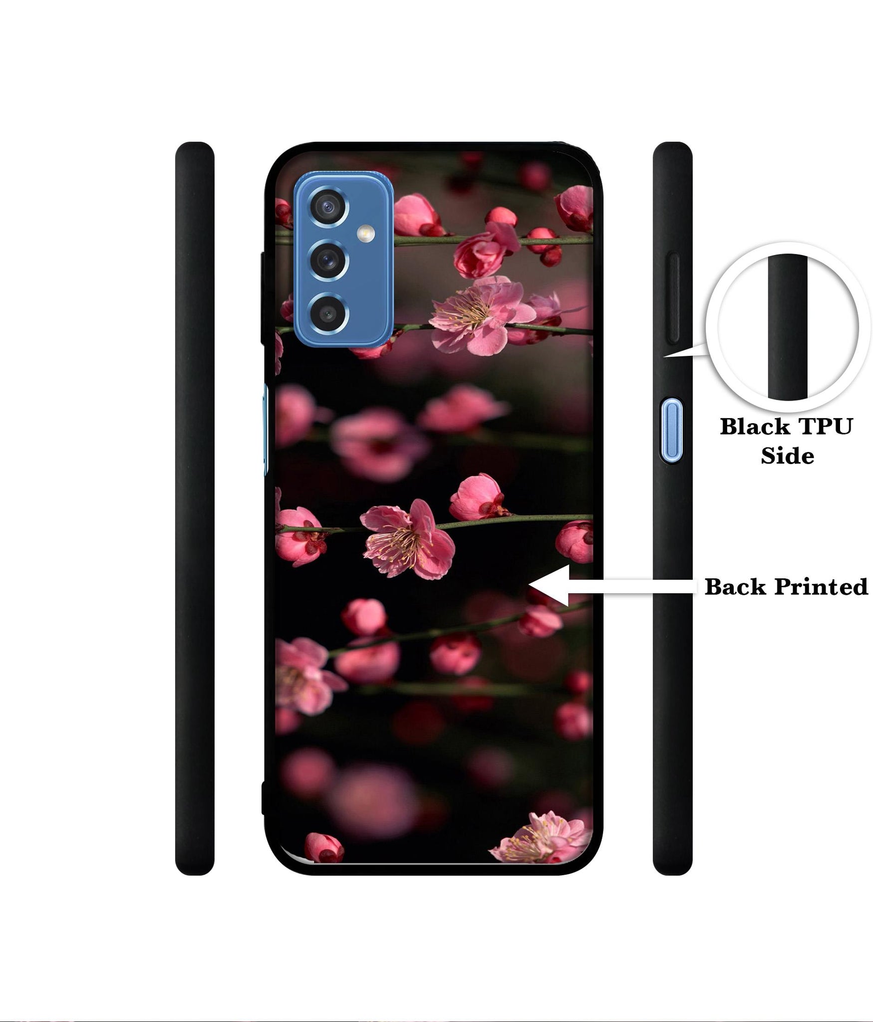 Pink Flowers Designer 2D Printed Back Case Cover for Samsung Galaxy M52 5G