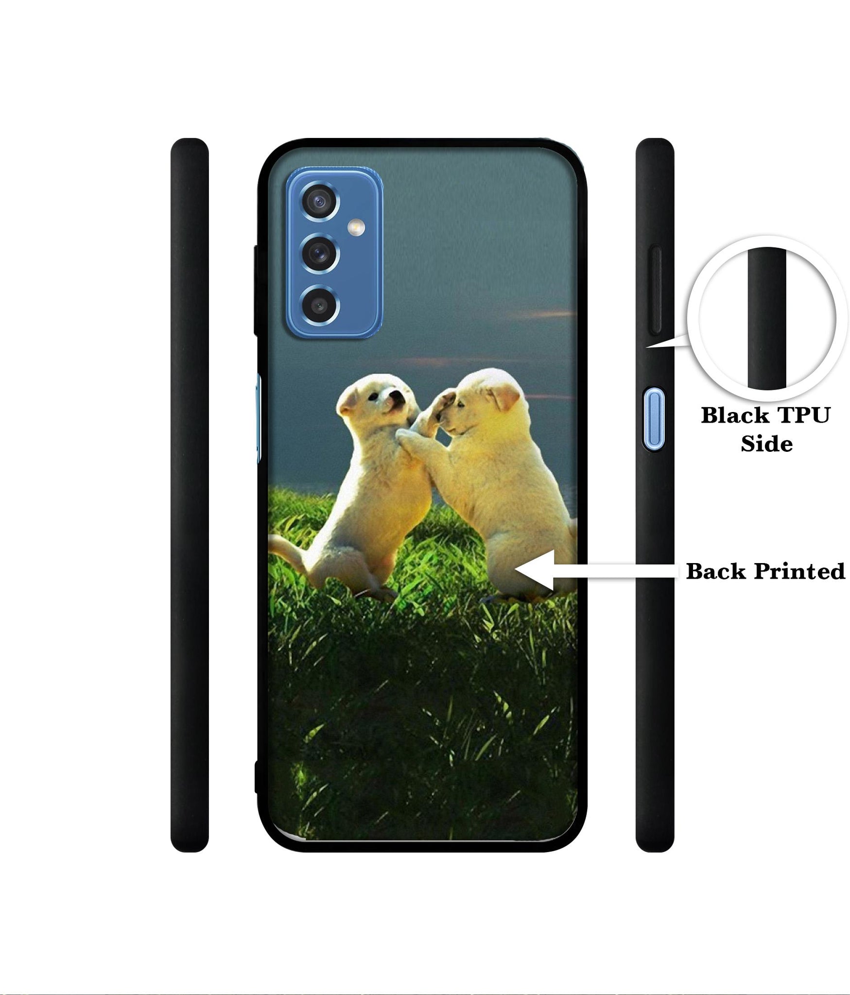 Puppy Couple Sunset Designer 2D Printed Back Case Cover for Samsung Galaxy M52 5G