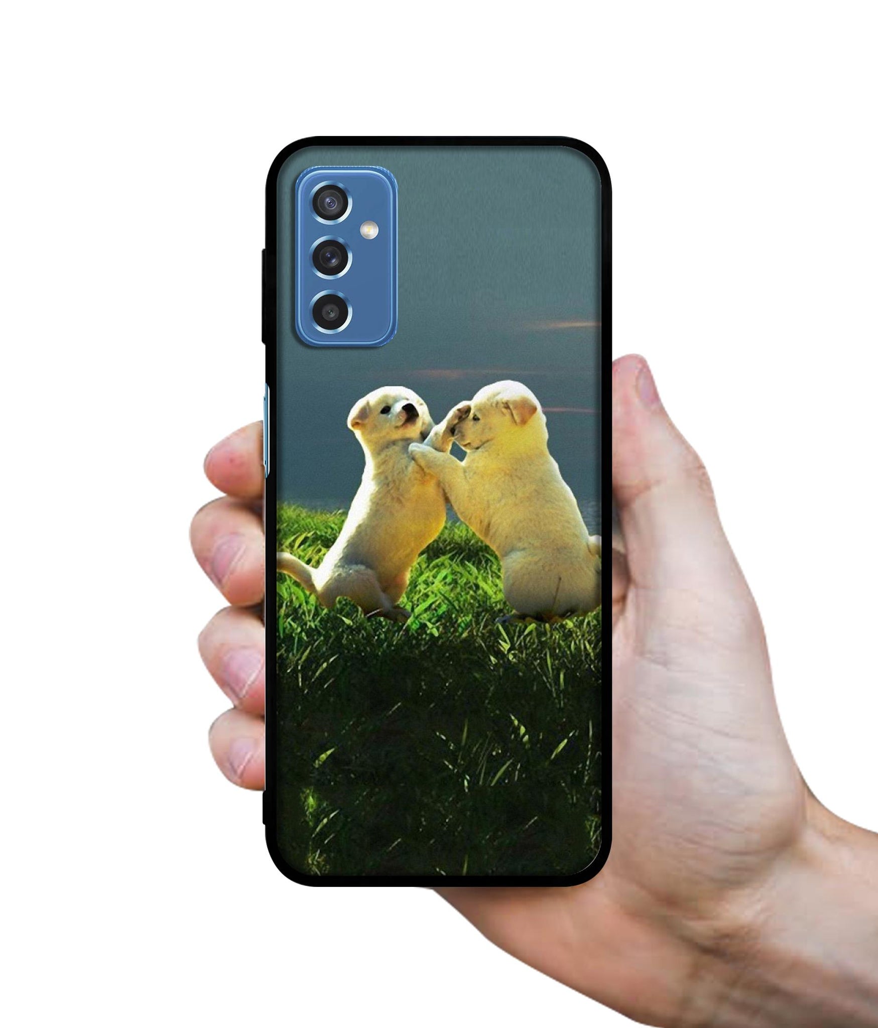 Puppy Couple Sunset Designer 2D Printed Back Case Cover for Samsung Galaxy M52 5G