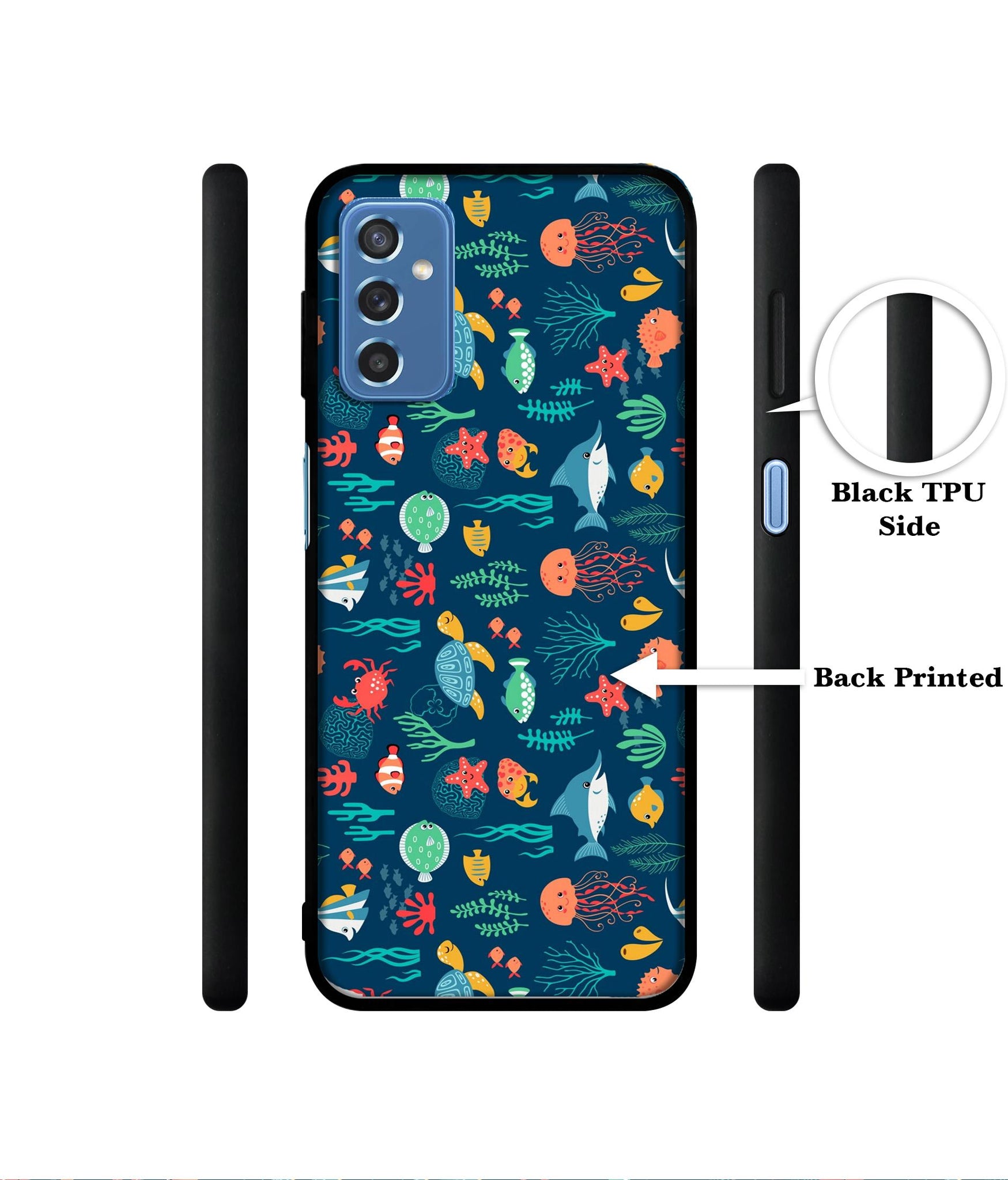 Aquarium Texture Designer 2D Printed Back Case Cover for Samsung Galaxy M52 5G
