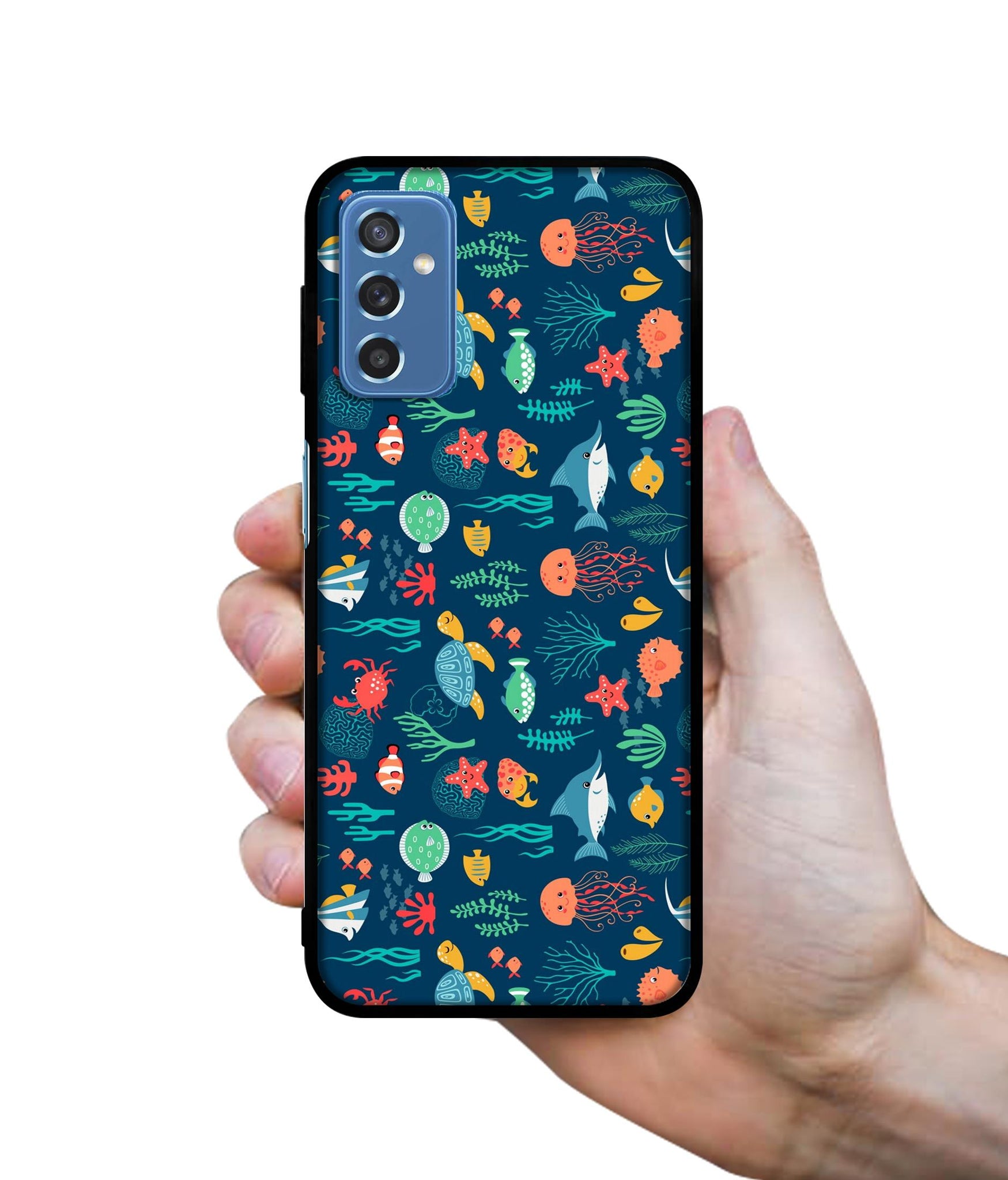 Aquarium Texture Designer 2D Printed Back Case Cover for Samsung Galaxy M52 5G