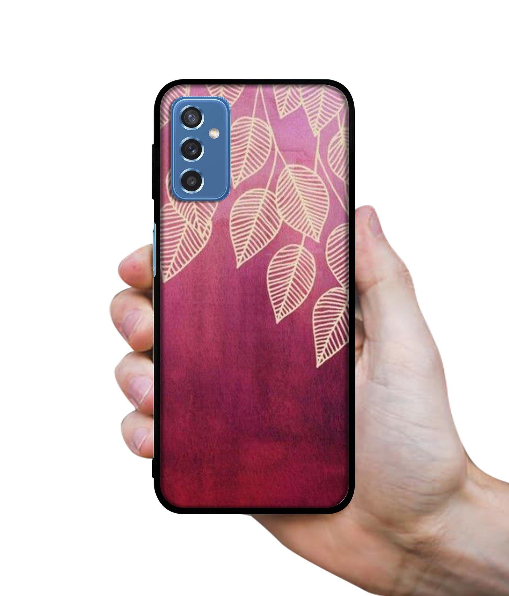 Leaf Pattern Designer 2D Printed Back Case Cover for Samsung Galaxy M52 5G