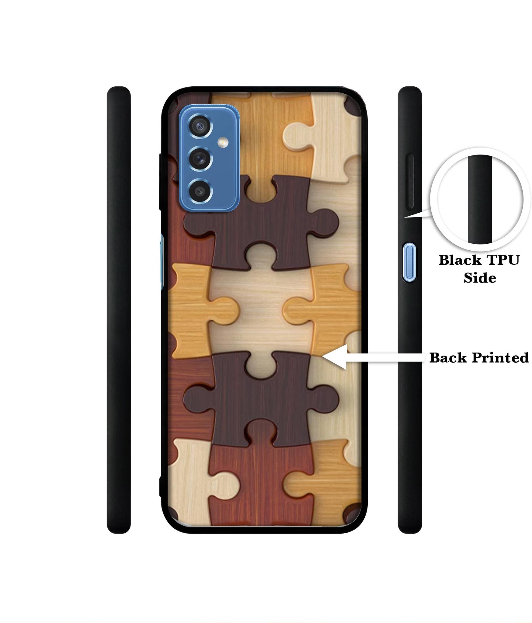 Puzzle Pattern Designer 2D Printed Back Case Cover for Samsung Galaxy M52 5G