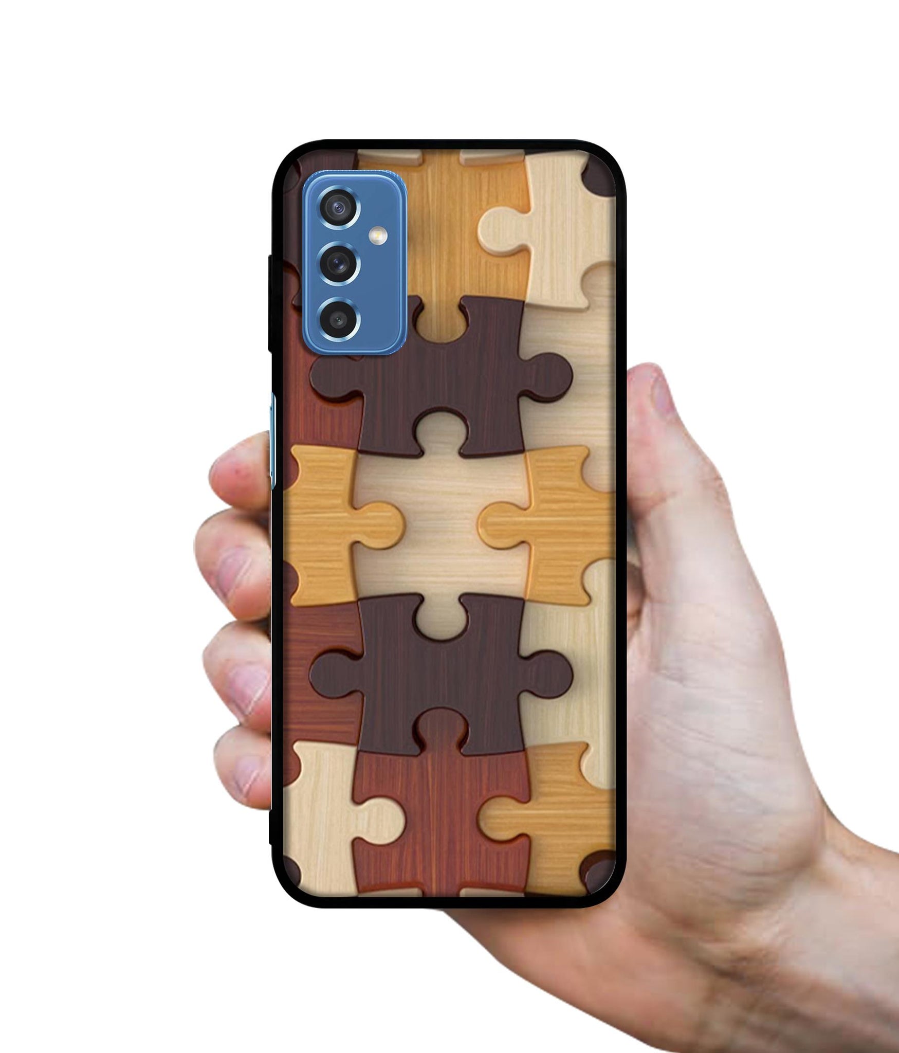 Puzzle Pattern Designer 2D Printed Back Case Cover for Samsung Galaxy M52 5G
