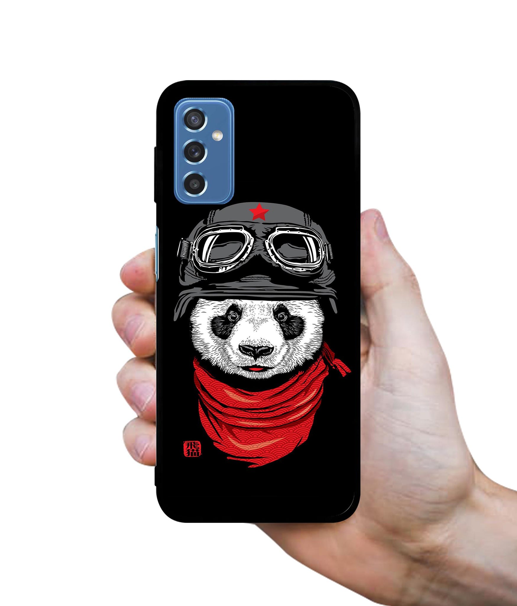 Biker Panda Designer 2D Printed Back Case Cover for Samsung Galaxy M52 5G