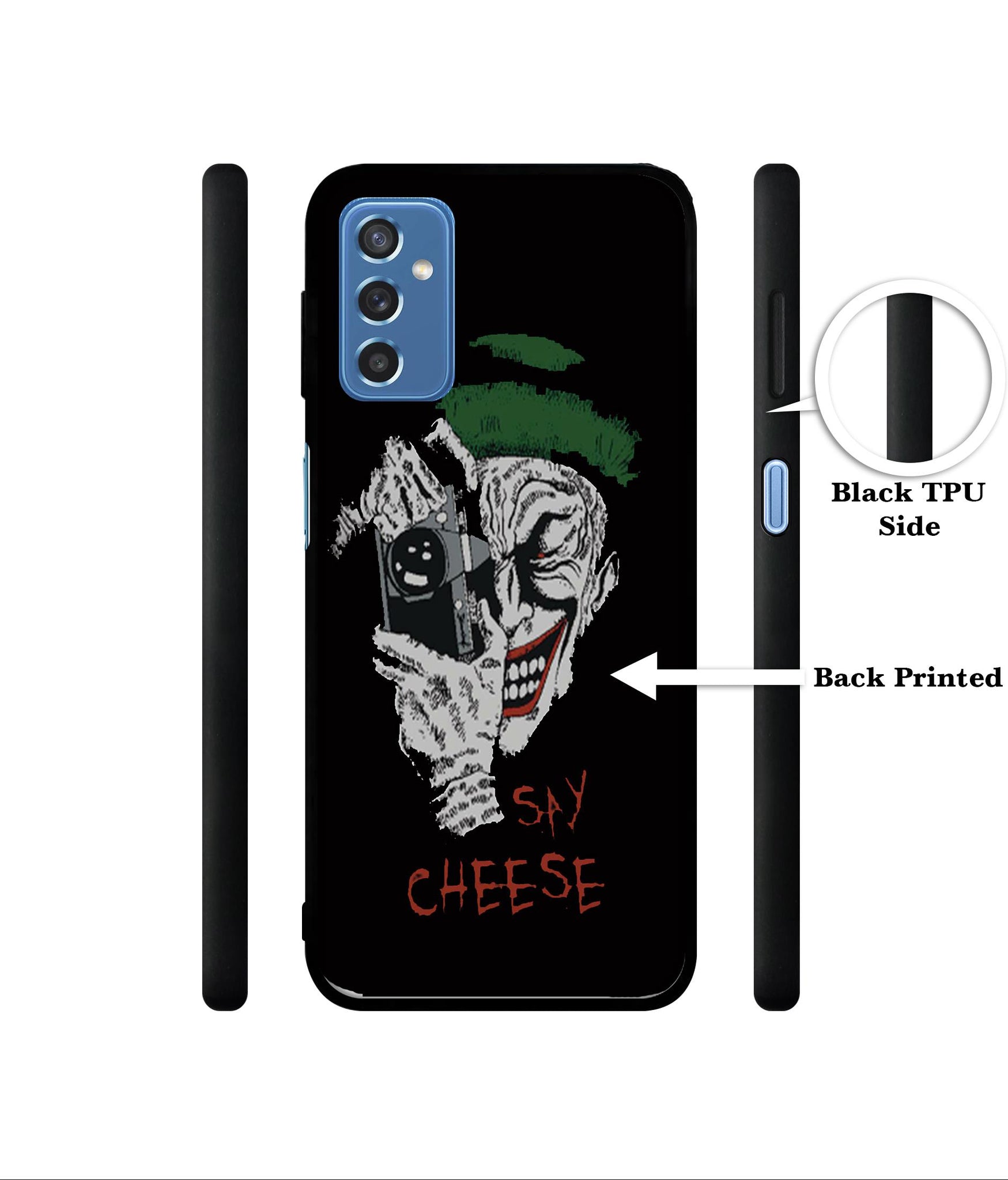 Joker Say Cheese Designer 2D Printed Back Case Cover for Samsung Galaxy M52 5G