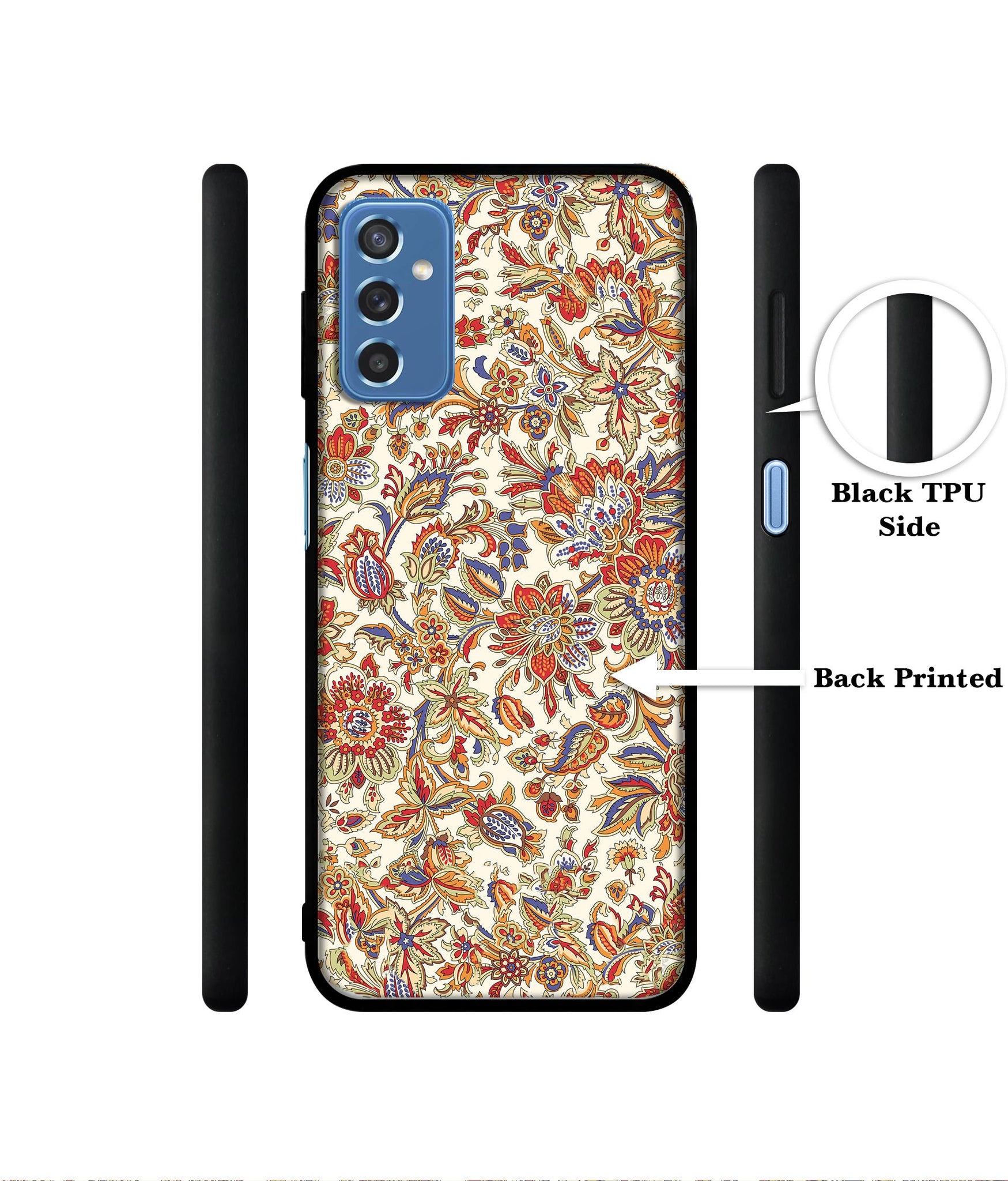 Floral Designer 2D Printed Back Case Cover for Samsung Galaxy M52 5G