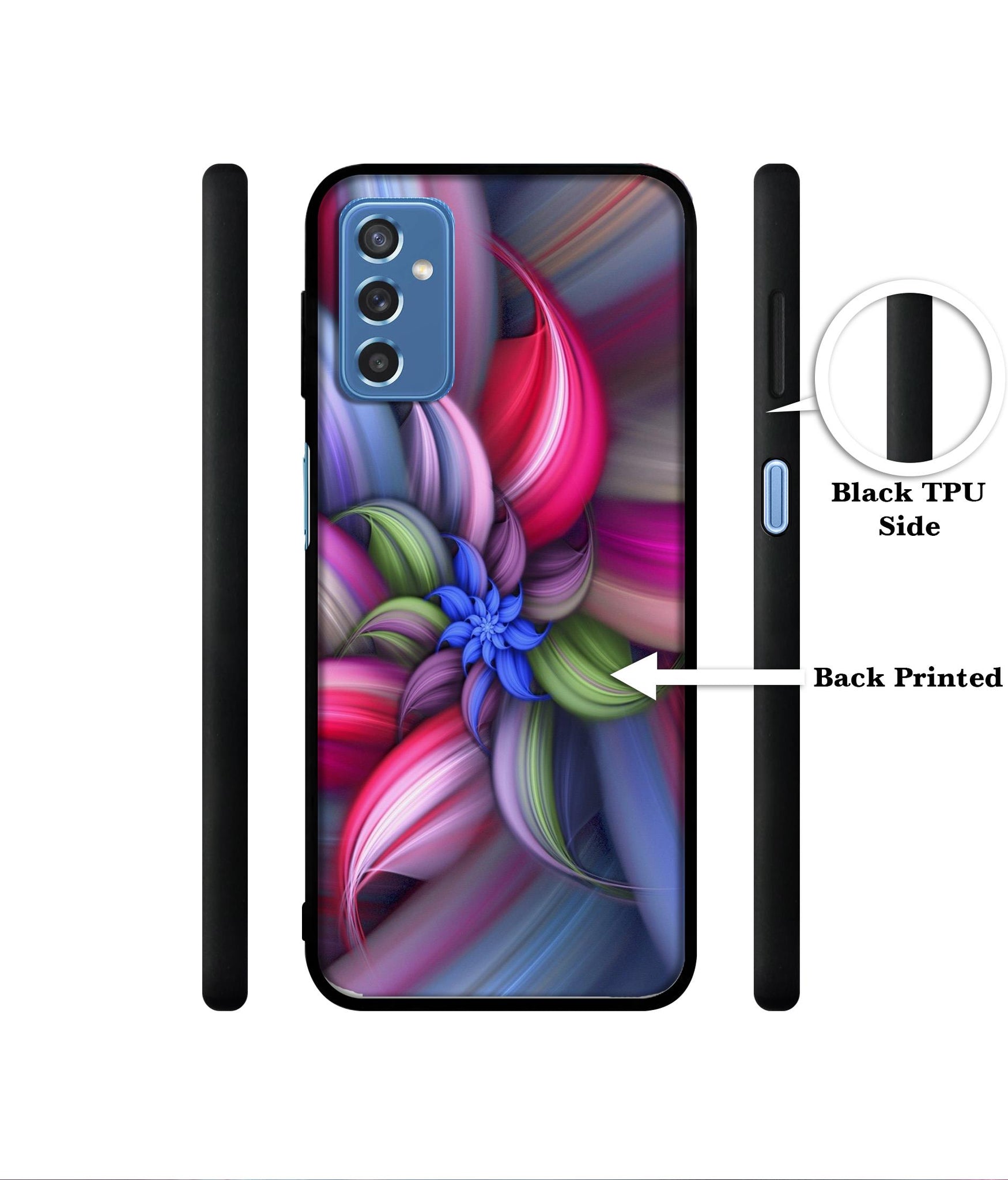 Colorful Flower Designer 2D Printed Back Case Cover for Samsung Galaxy M52 5G