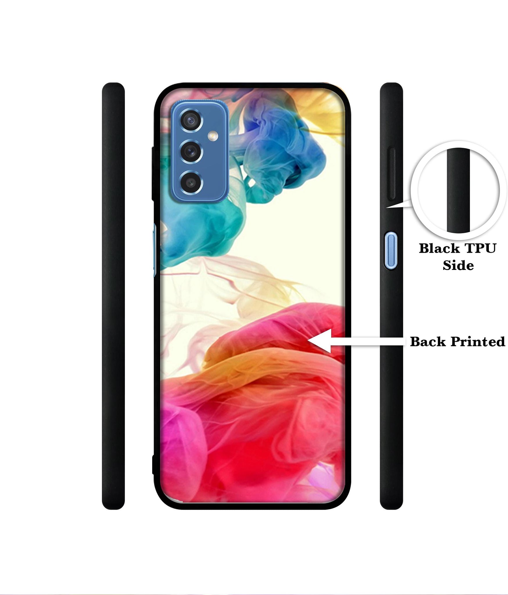 Colored Smoke Designer 2D Printed Back Case Cover for Samsung Galaxy M52 5G