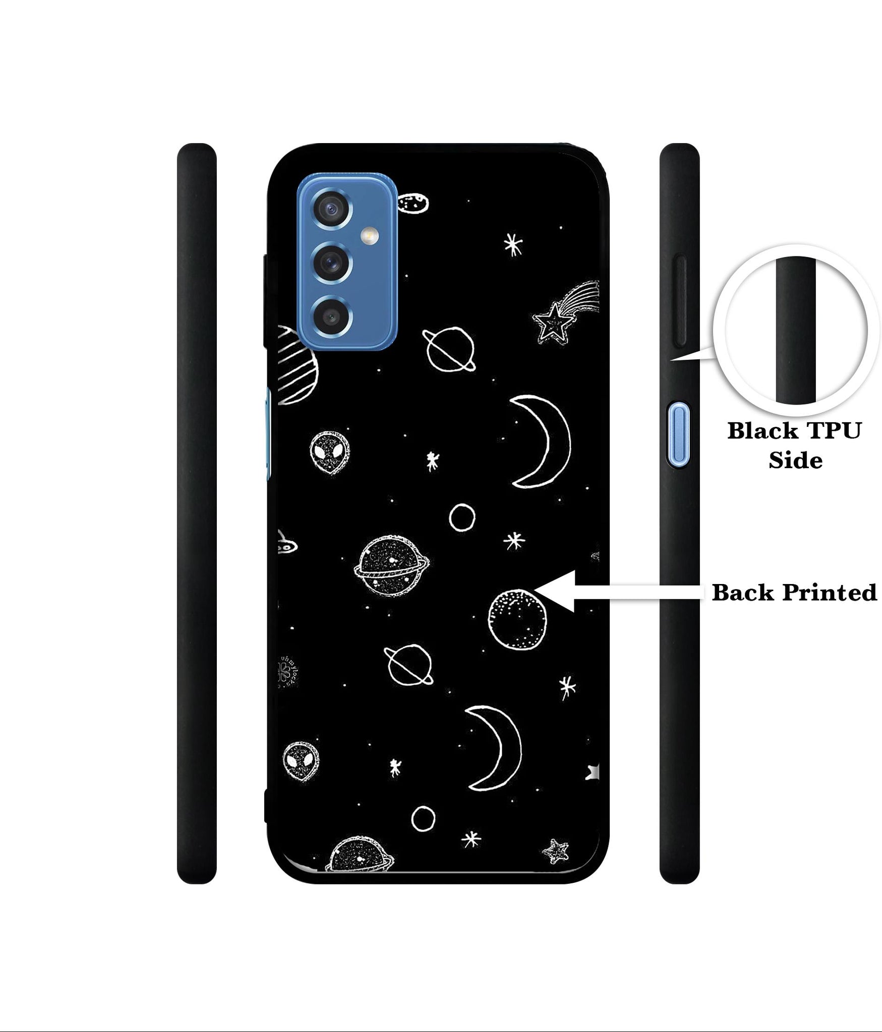 Space Stars Universe Designer 2D Printed Back Case Cover for Samsung Galaxy M52 5G