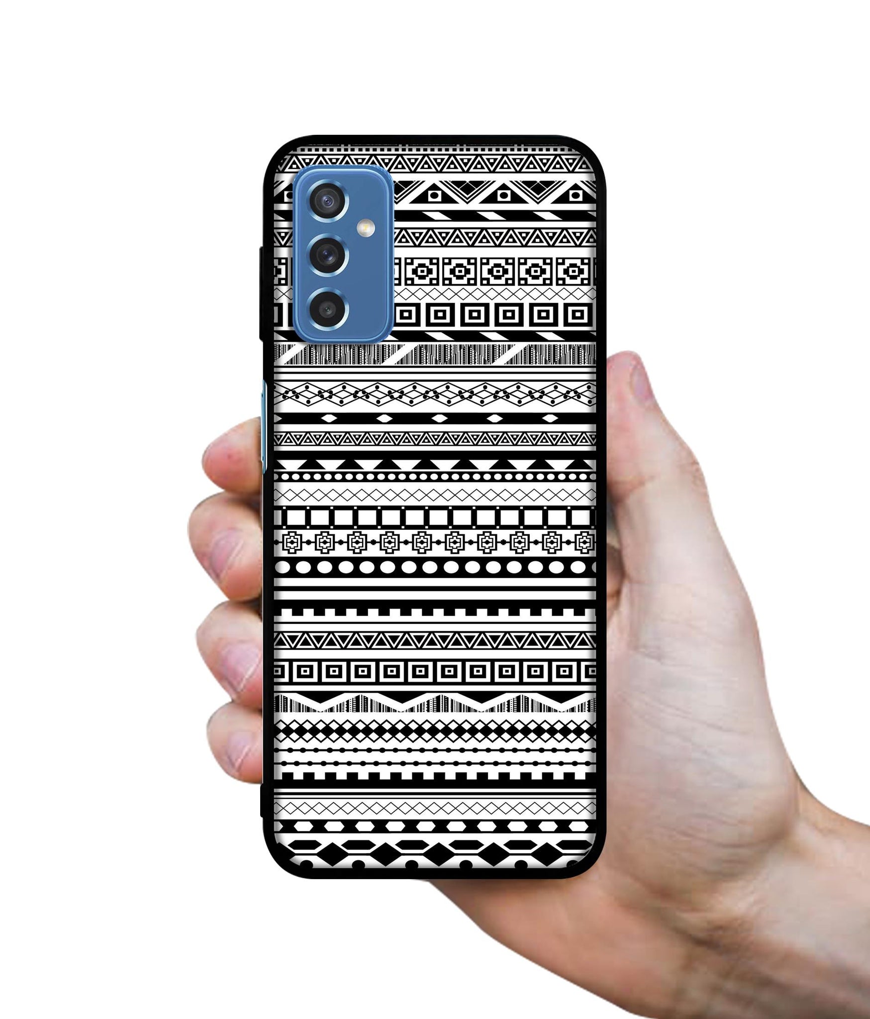 Black & White Patterns Designer 2D Printed Back Case Cover for Samsung Galaxy M52 5G