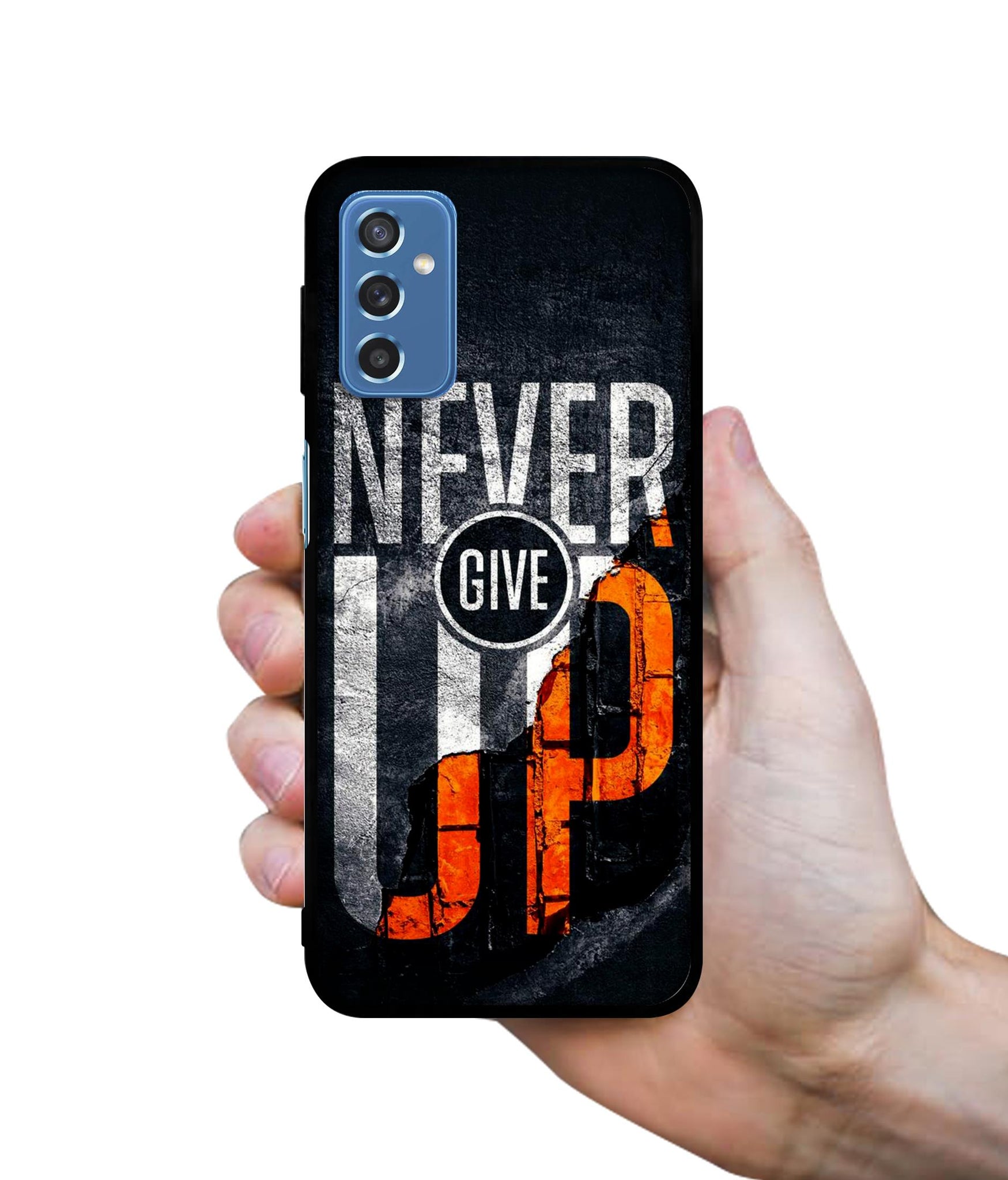 Never Give Up Designer 2D Printed Back Case Cover for Samsung Galaxy M52 5G