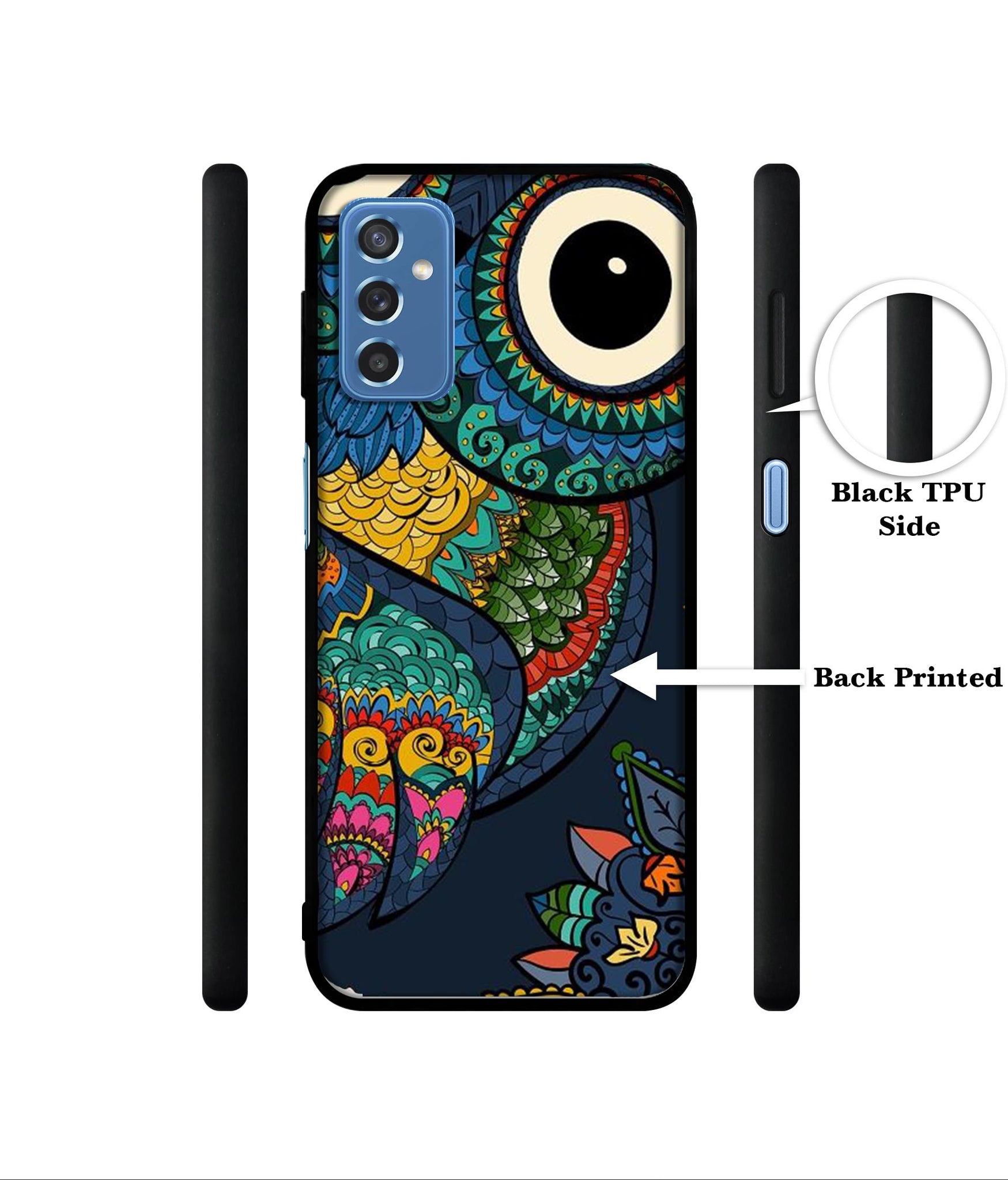 Owl Illustration Designer 2D Printed Back Case Cover for Samsung Galaxy M52 5G
