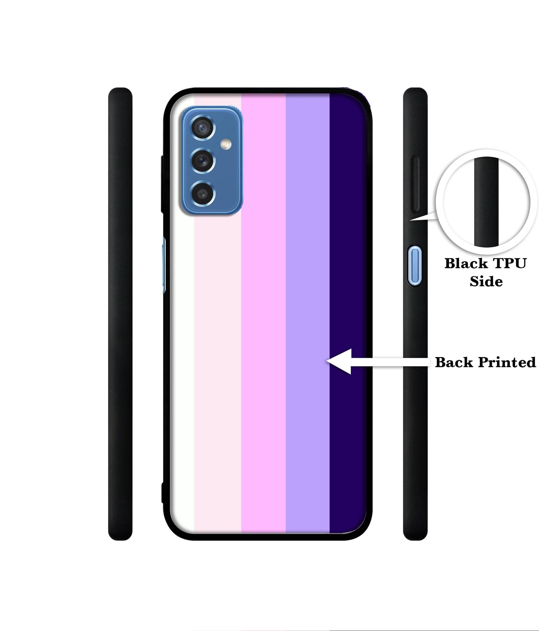 Pink and Purple Lines Designer 2D Printed Back Case Cover for Samsung Galaxy M52 5G