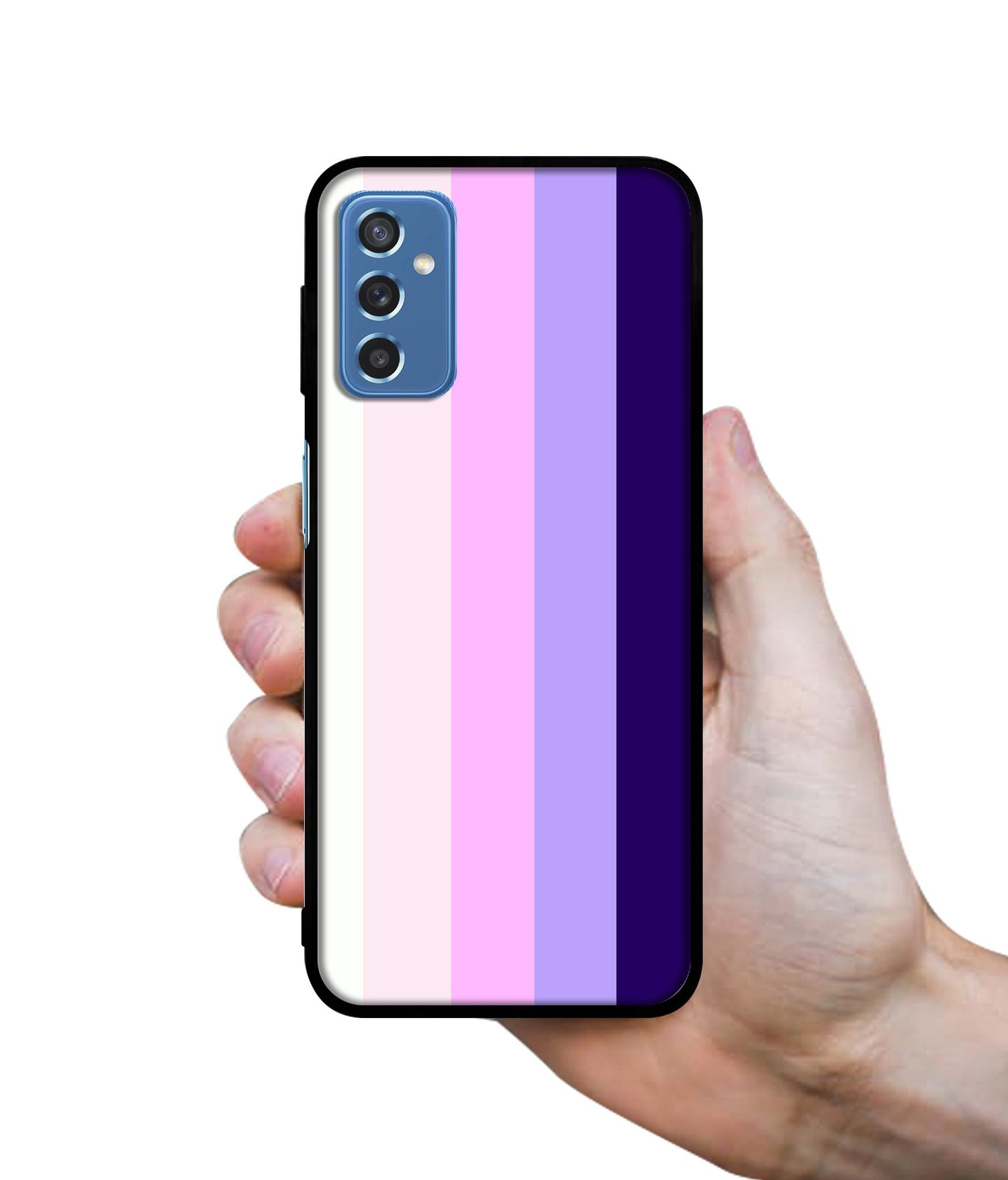 Pink and Purple Lines Designer 2D Printed Back Case Cover for Samsung Galaxy M52 5G