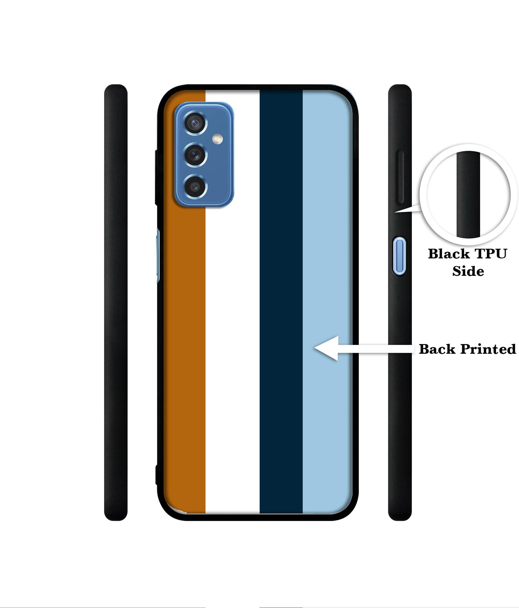 Color Stripes Designer 2D Printed Back Case Cover for Samsung Galaxy M52 5G