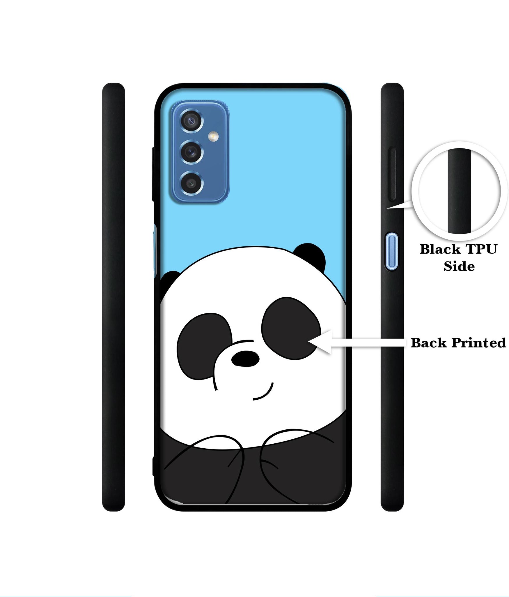 Cute Panda Designer 2D Printed Back Case Cover for Samsung Galaxy M52 5G